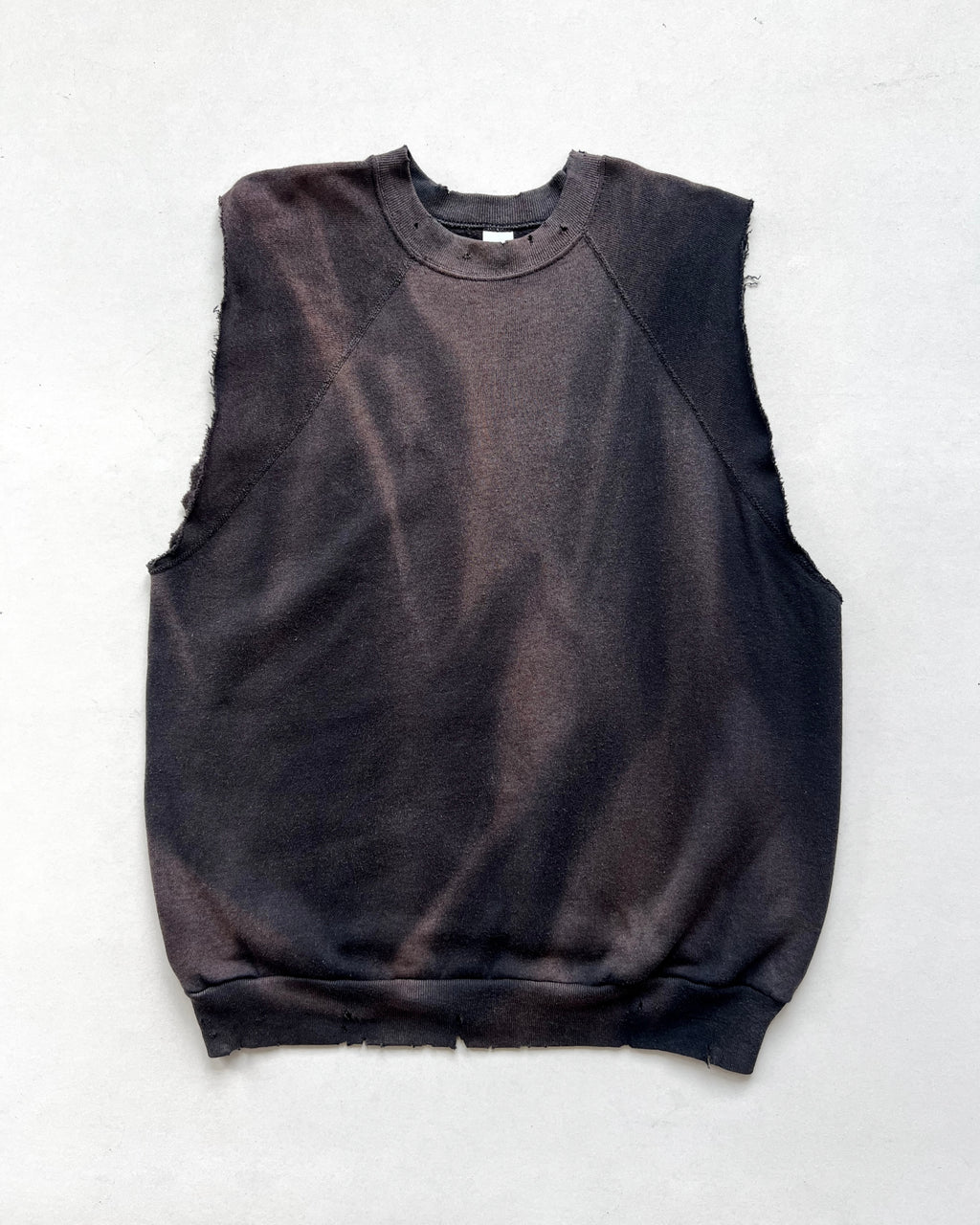 1990S SUN FADED SLEEVELESS SWEATSHIRT (XL)