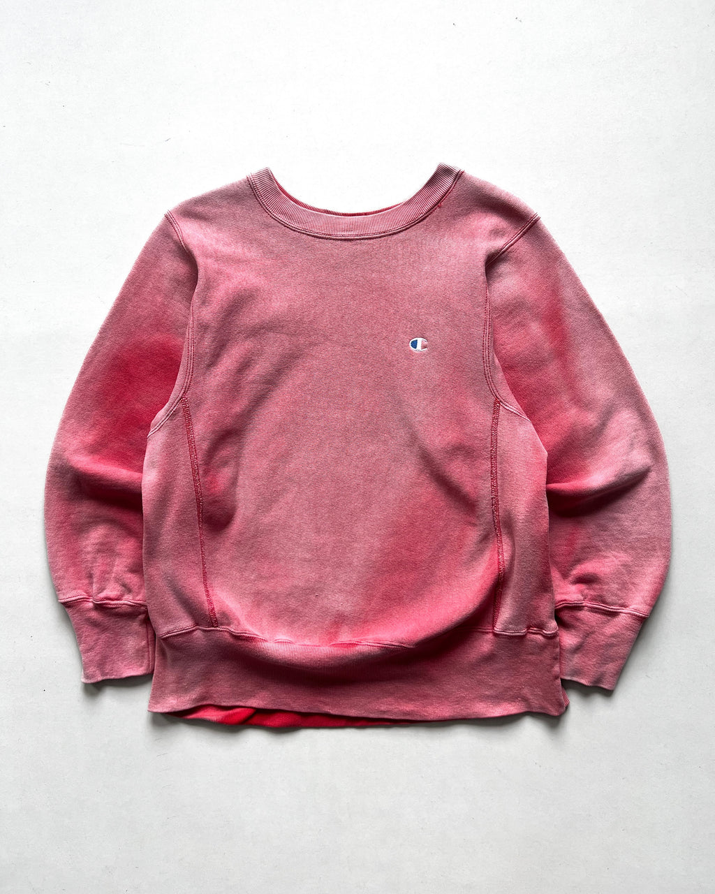 1980S SUN FADED RED CHAMPION REVERSE WEAVE SWEATSHIRT (S)