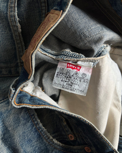 1990S FADED LEVI'S 501 REPAIRED JEANS (32)