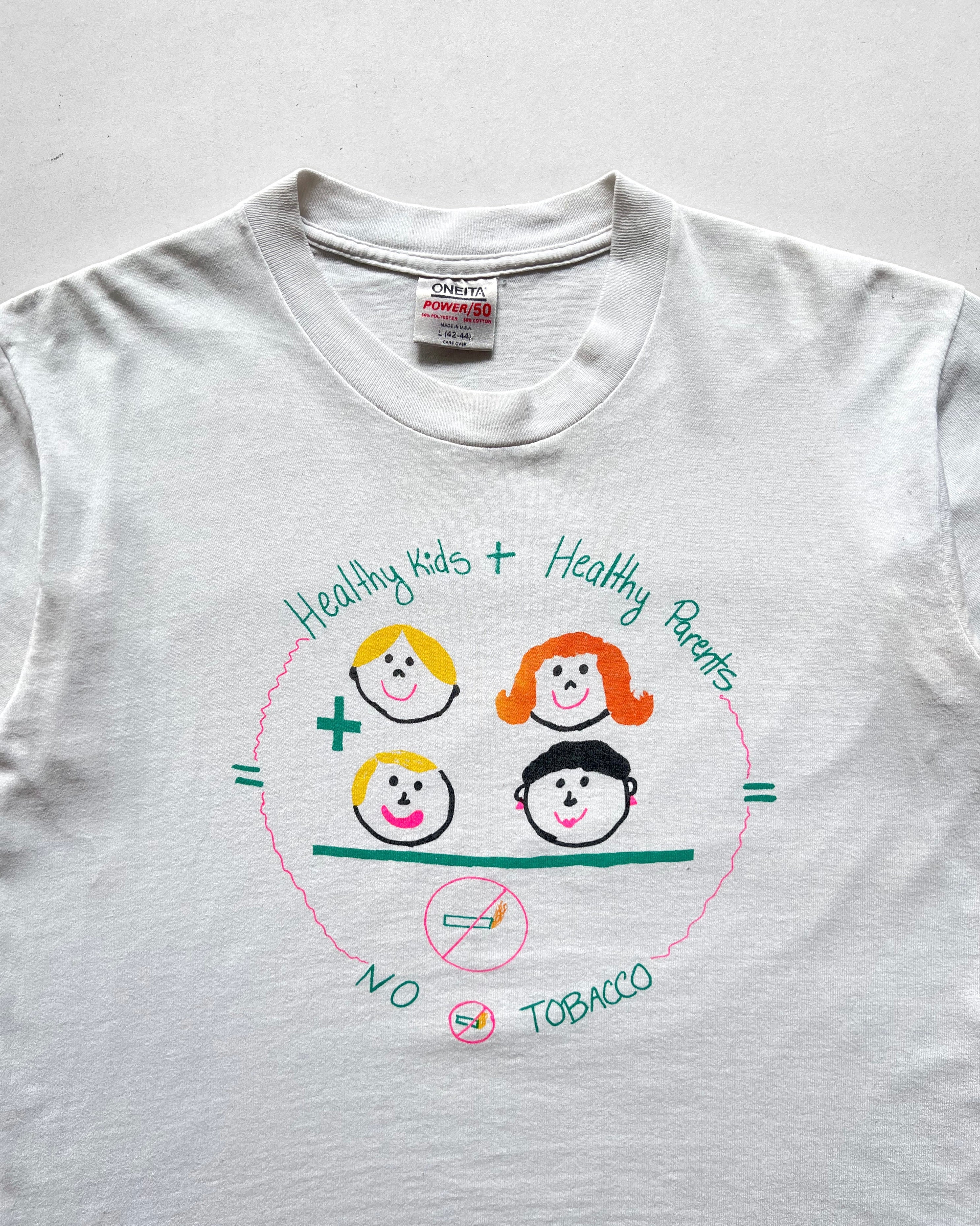 1990S 'NO TOBACCO' SINGLE STITCH TEE (L)