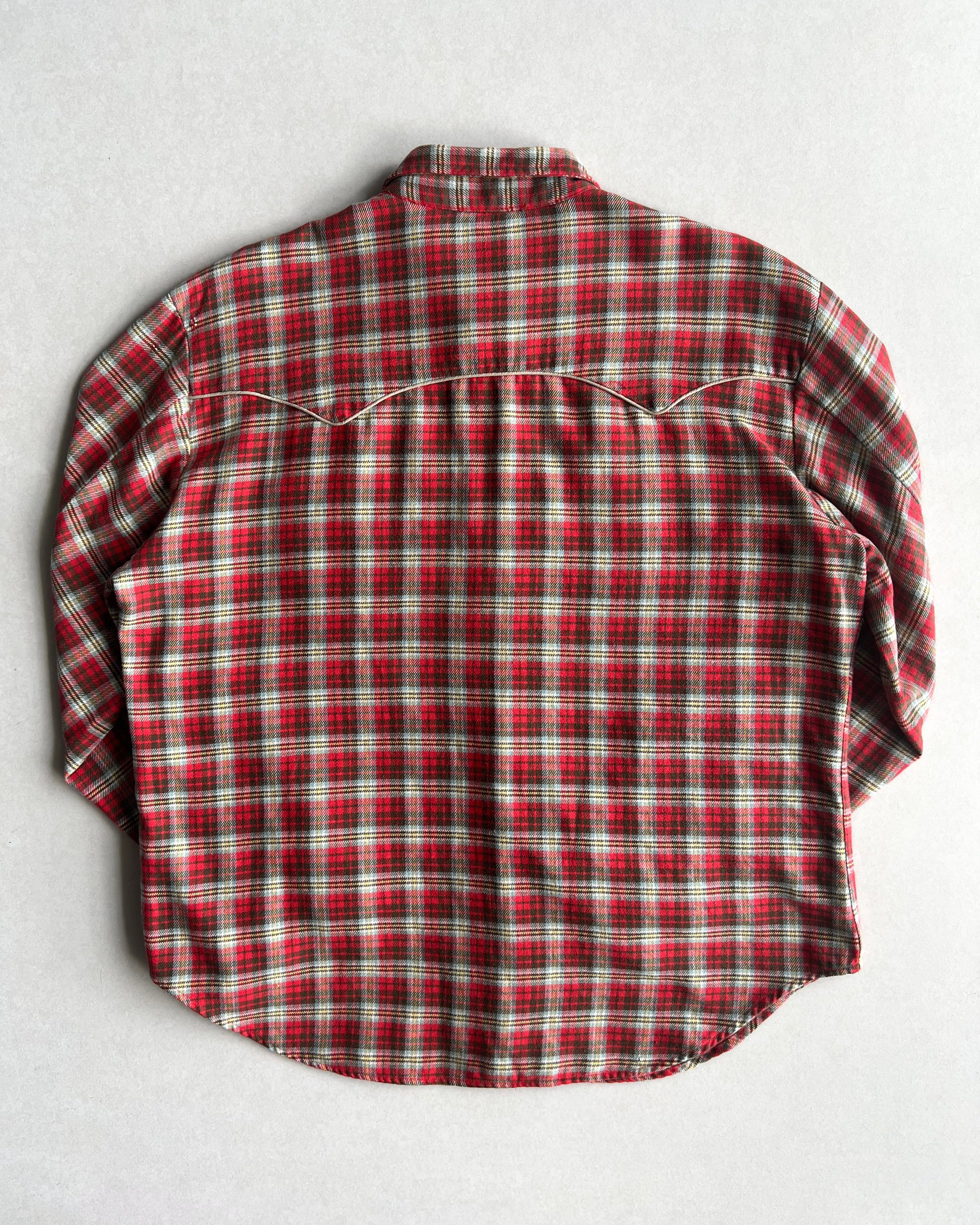 1990S RALPH LAUREN WESTERN BUTTON-UP FLANNEL (S-L)
