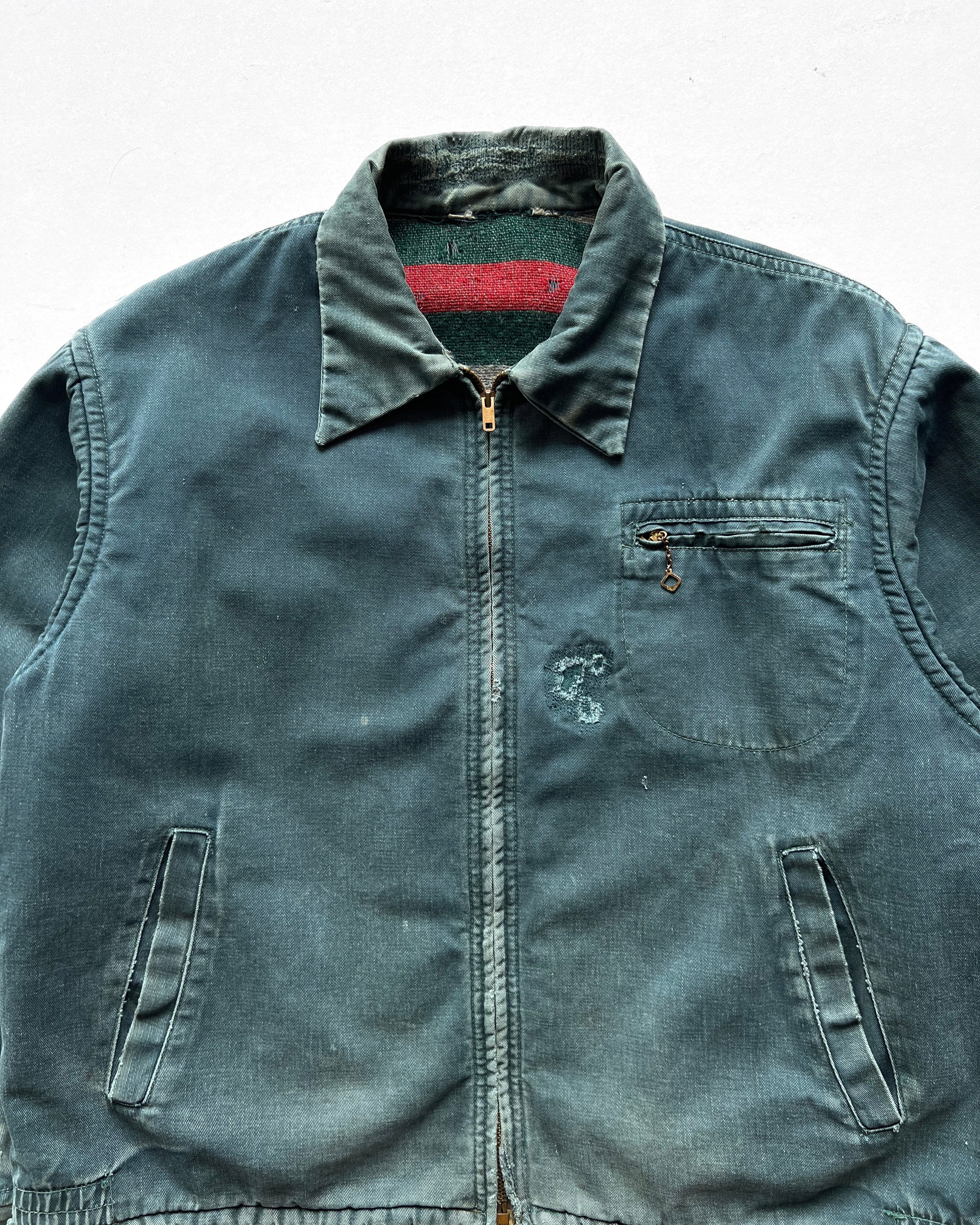 1950S FADED BLANKET LINED WORK JACKET (L)