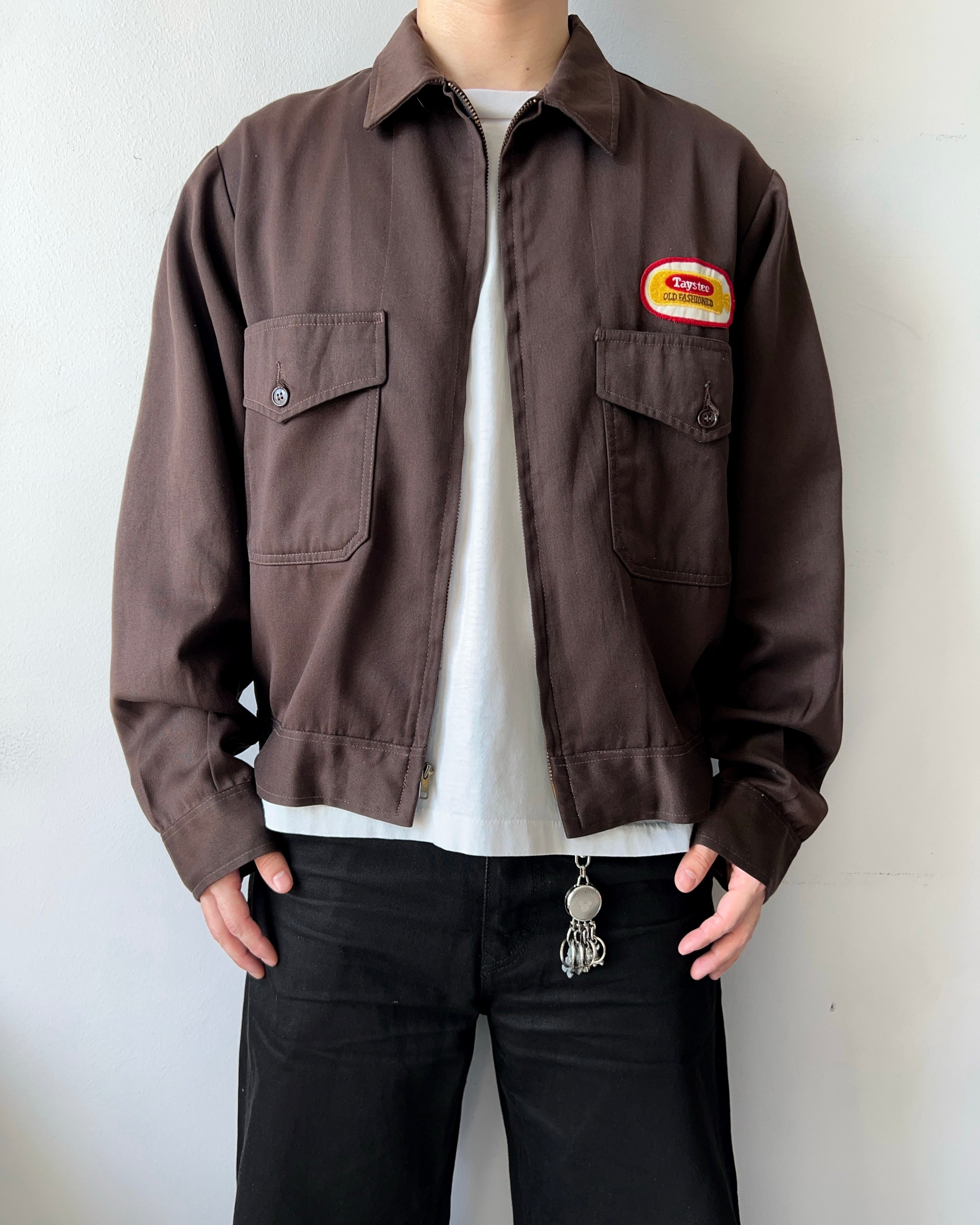 1960S MR.2PLY BROWN DOUBLE POCKET WORK JACKET (L)