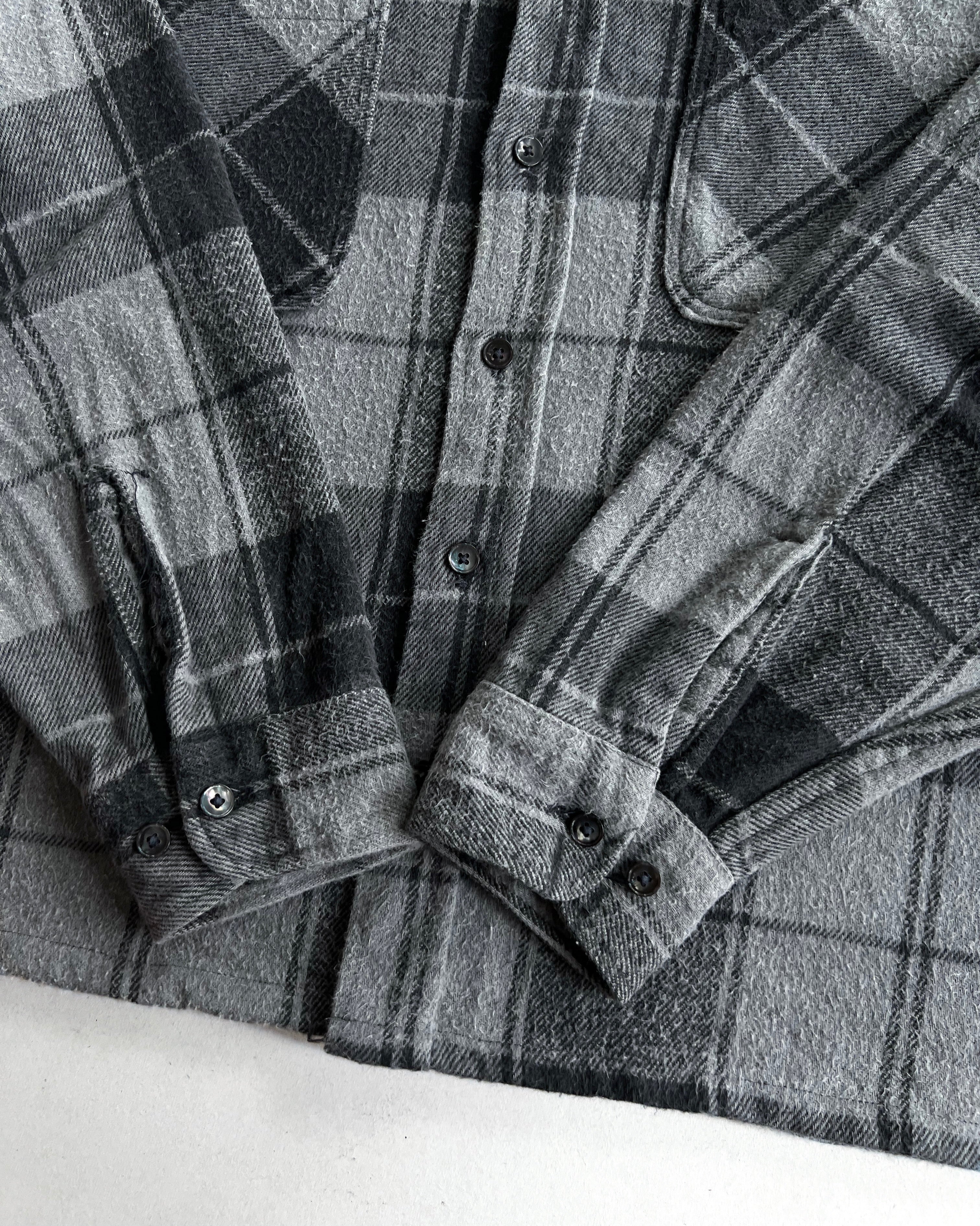 1980S BIG MAC ST. JOHN'S GREY PLAID FLANNEL (XL)