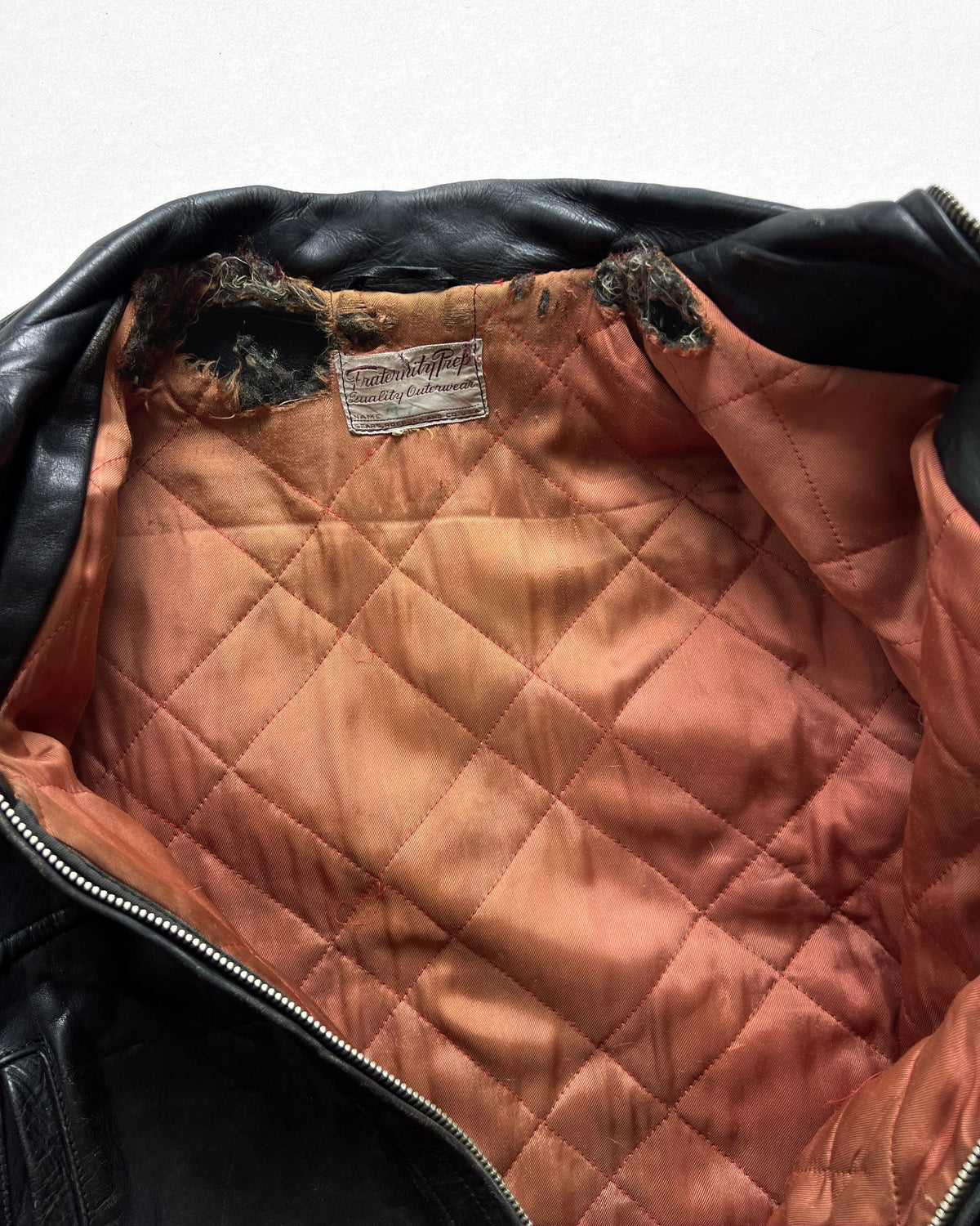 1950S FRATERNITY PREP BY SEARS LEATHER JACKET (M)