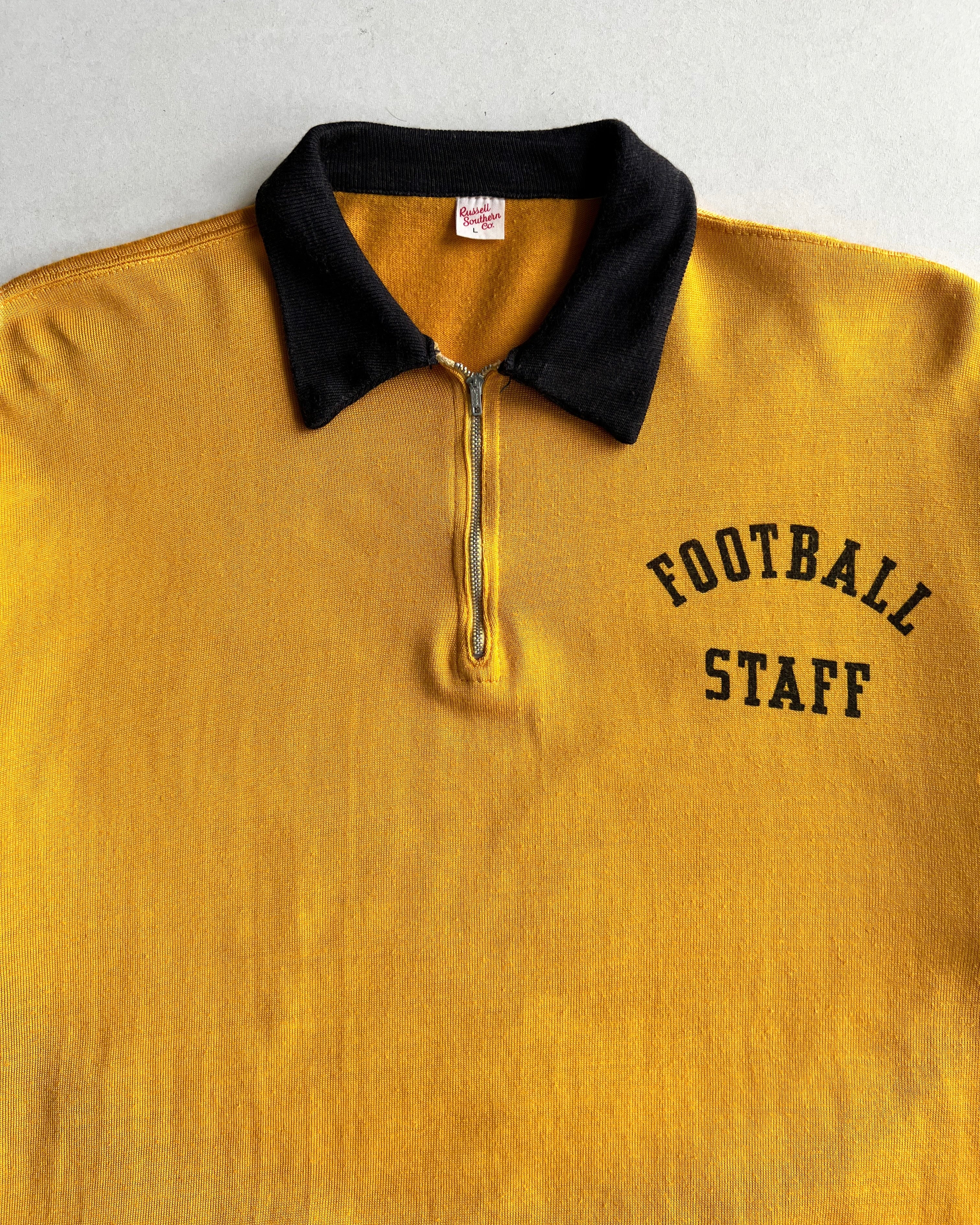 1950S RUSSELL SOUTHERN 'FOOTBALL STAFF' QUARTER-ZIP UNIFORM (L)