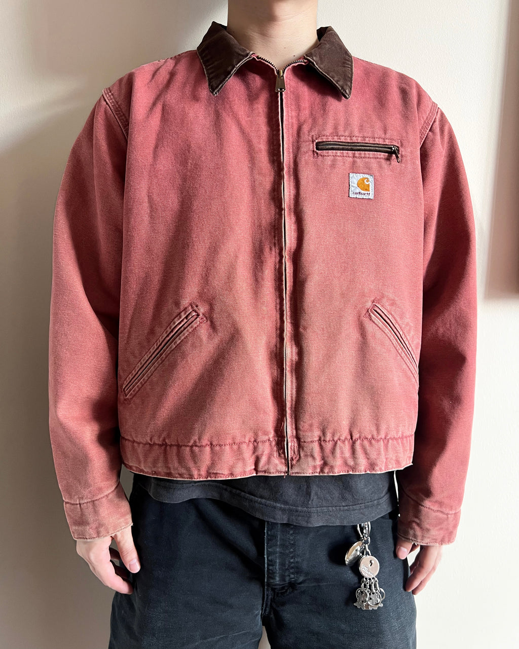 2000S CARHARTT SALMON PINK VRS DETROIT JACKET (XL)