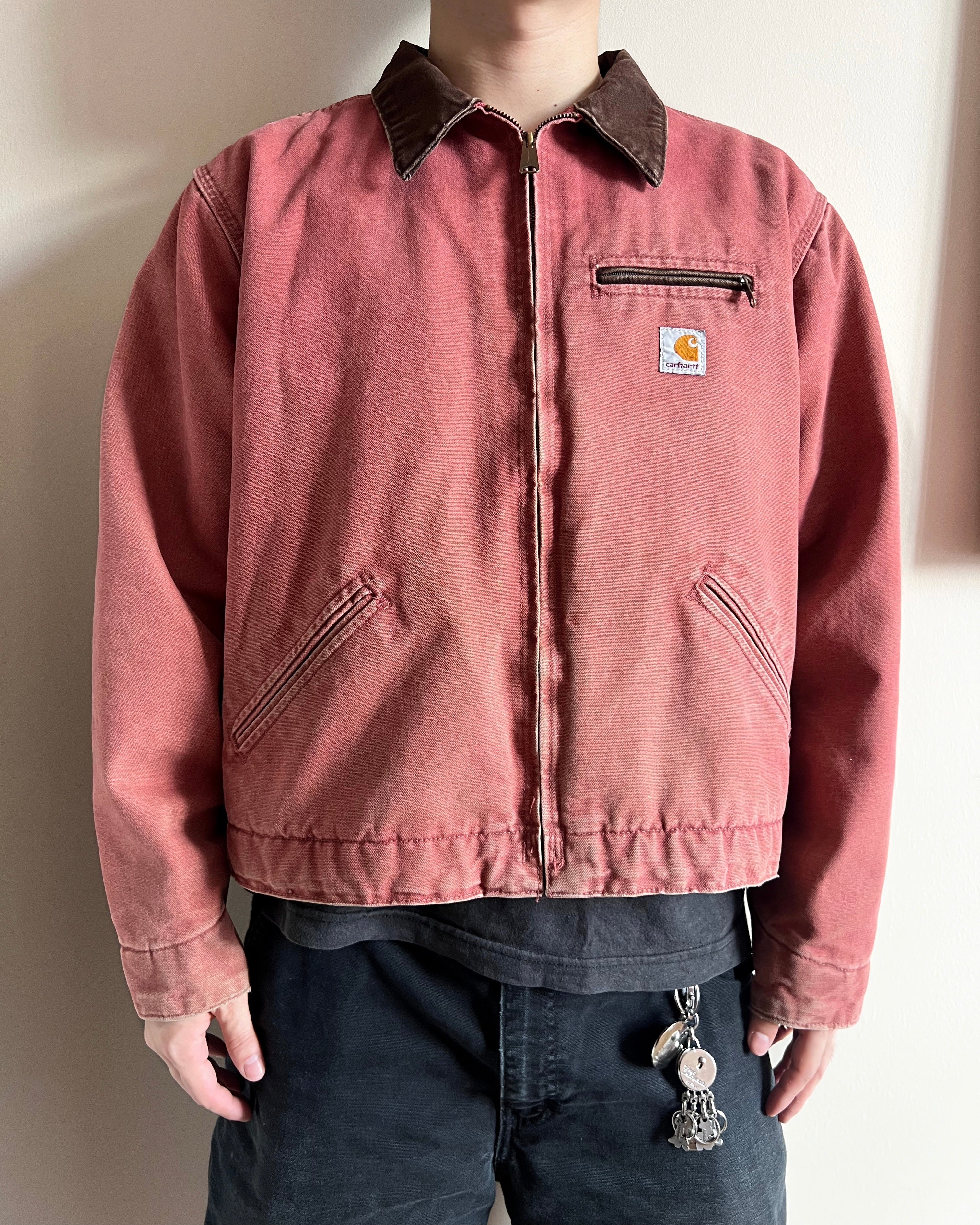 2000S CARHARTT SALMON PINK VRS DETROIT JACKET (XL)