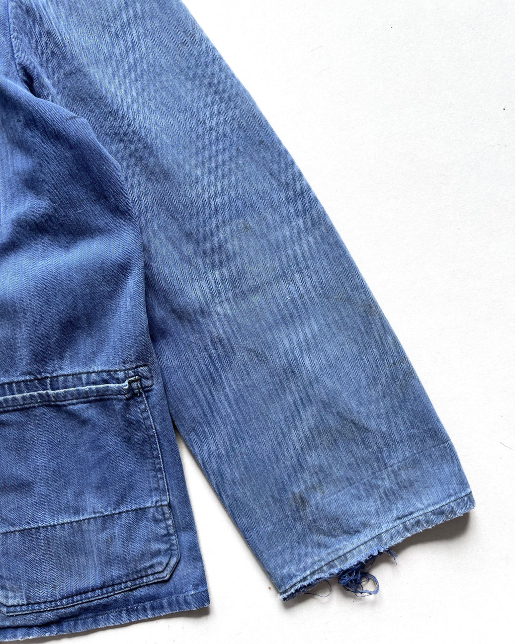 1960S FADED GERMAN HBT WORK JACKET (XL)