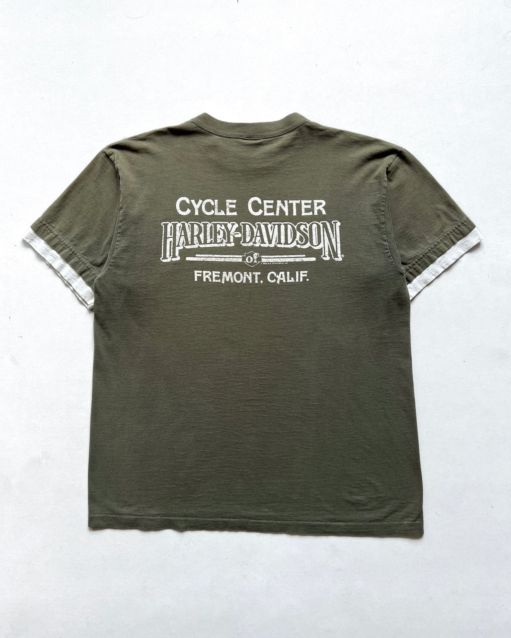 1980S HARLEY DAVIDSON TWO-TONE TEE (L)