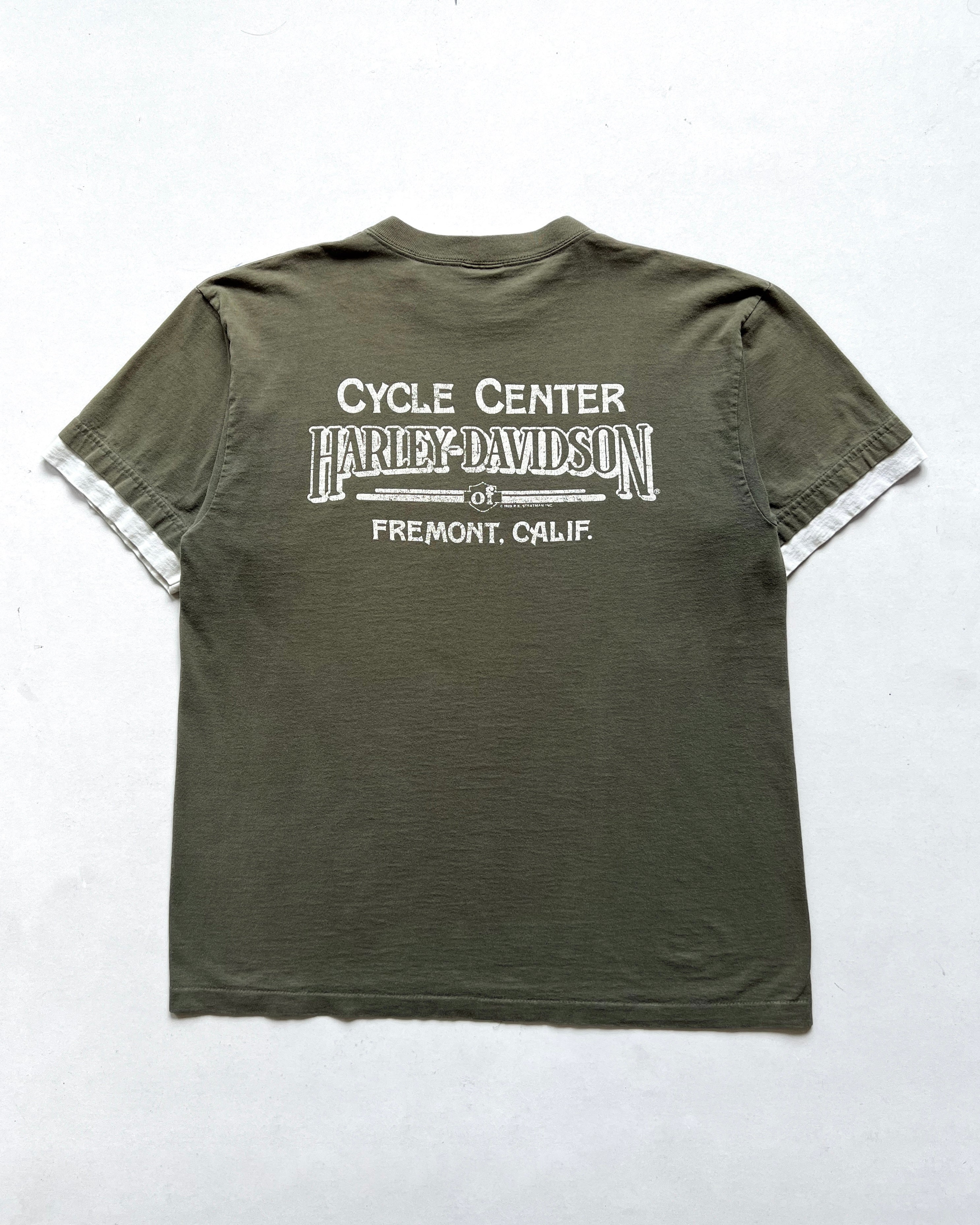 1980S HARLEY DAVIDSON TWO-TONE TEE (L)