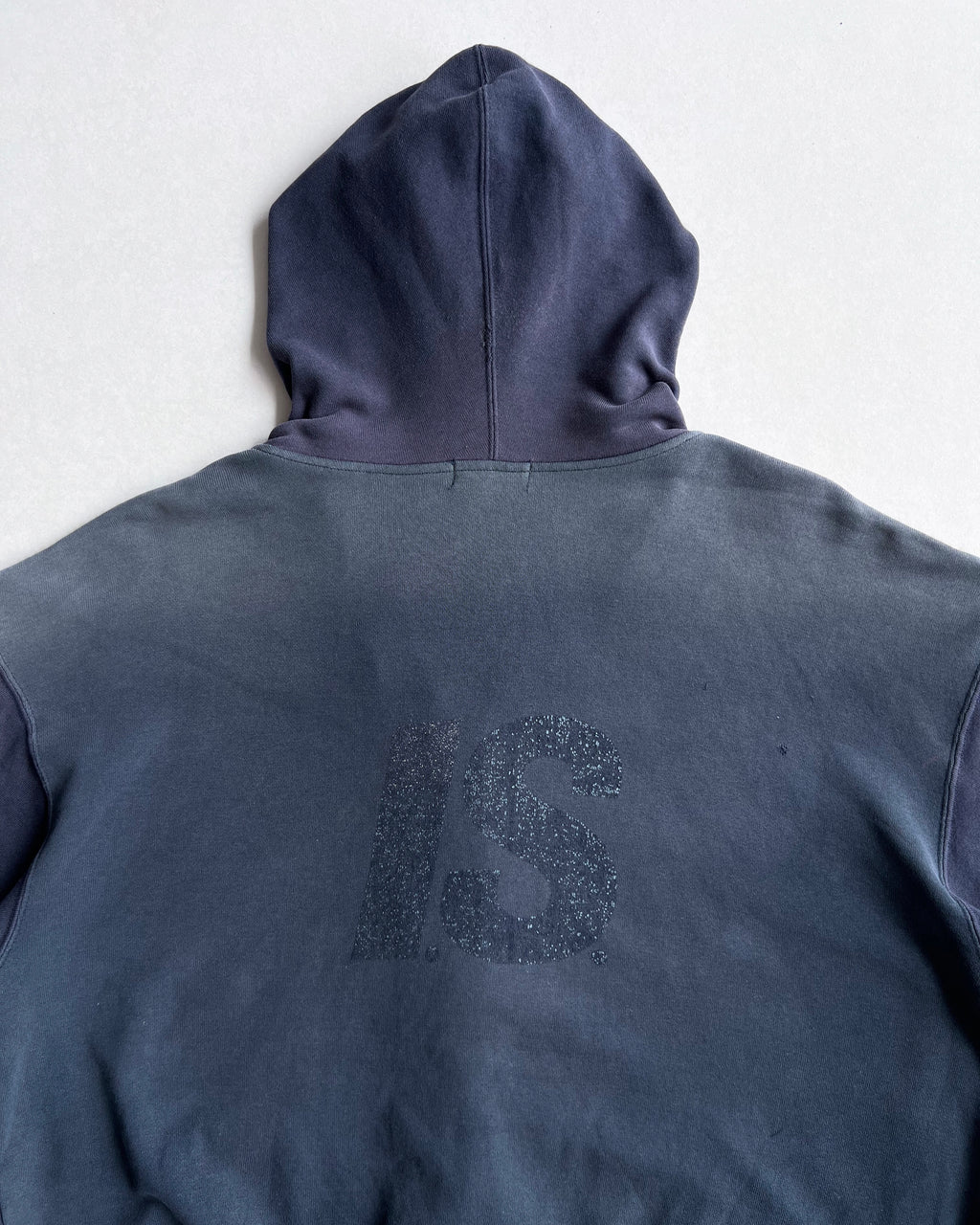 1980S FADED TWO-TONE ISSEY MIYAKE ZIP-UP HOODIE (M)