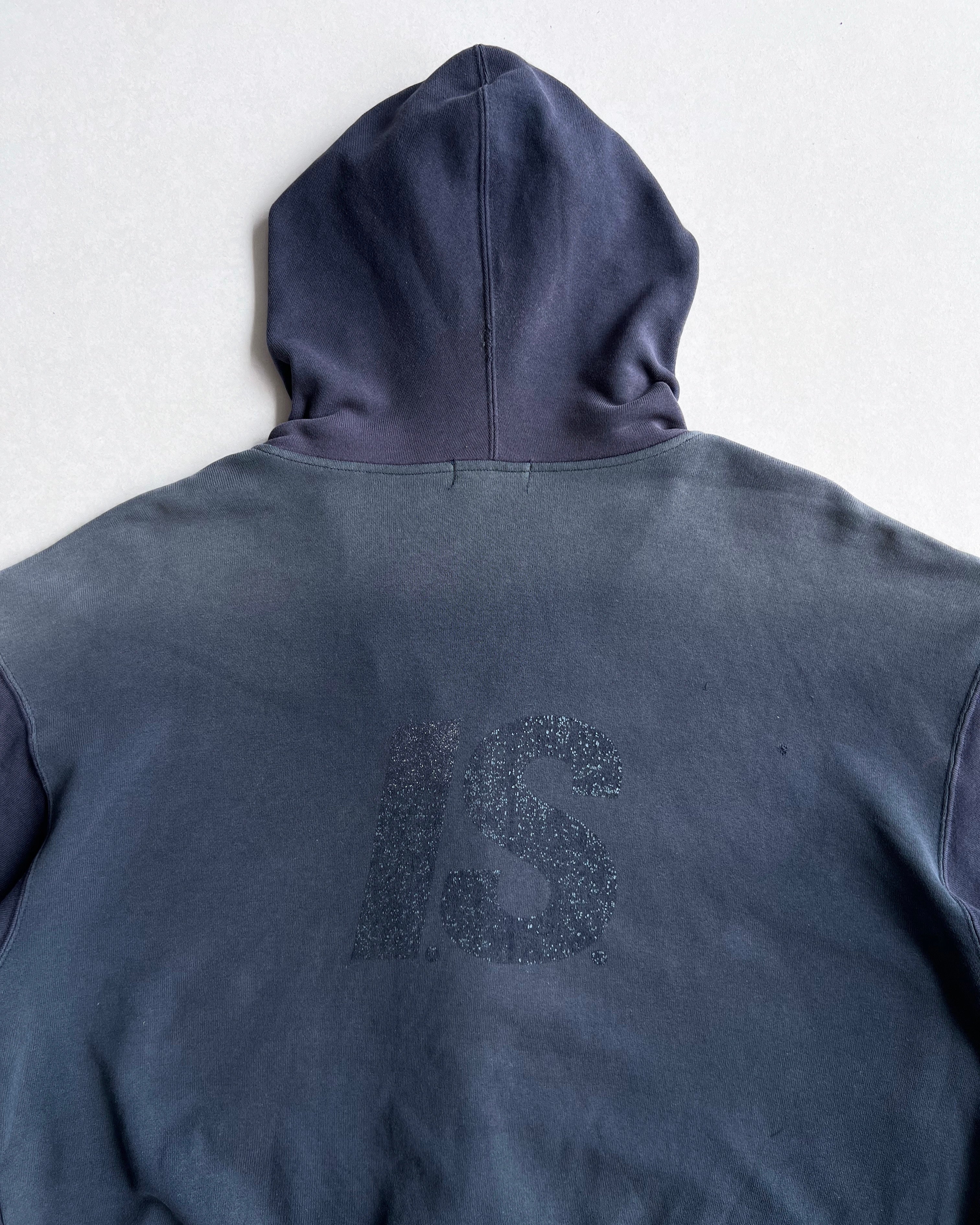 1980S FADED TWO-TONE ISSEY MIYAKE ZIP-UP HOODIE (M)