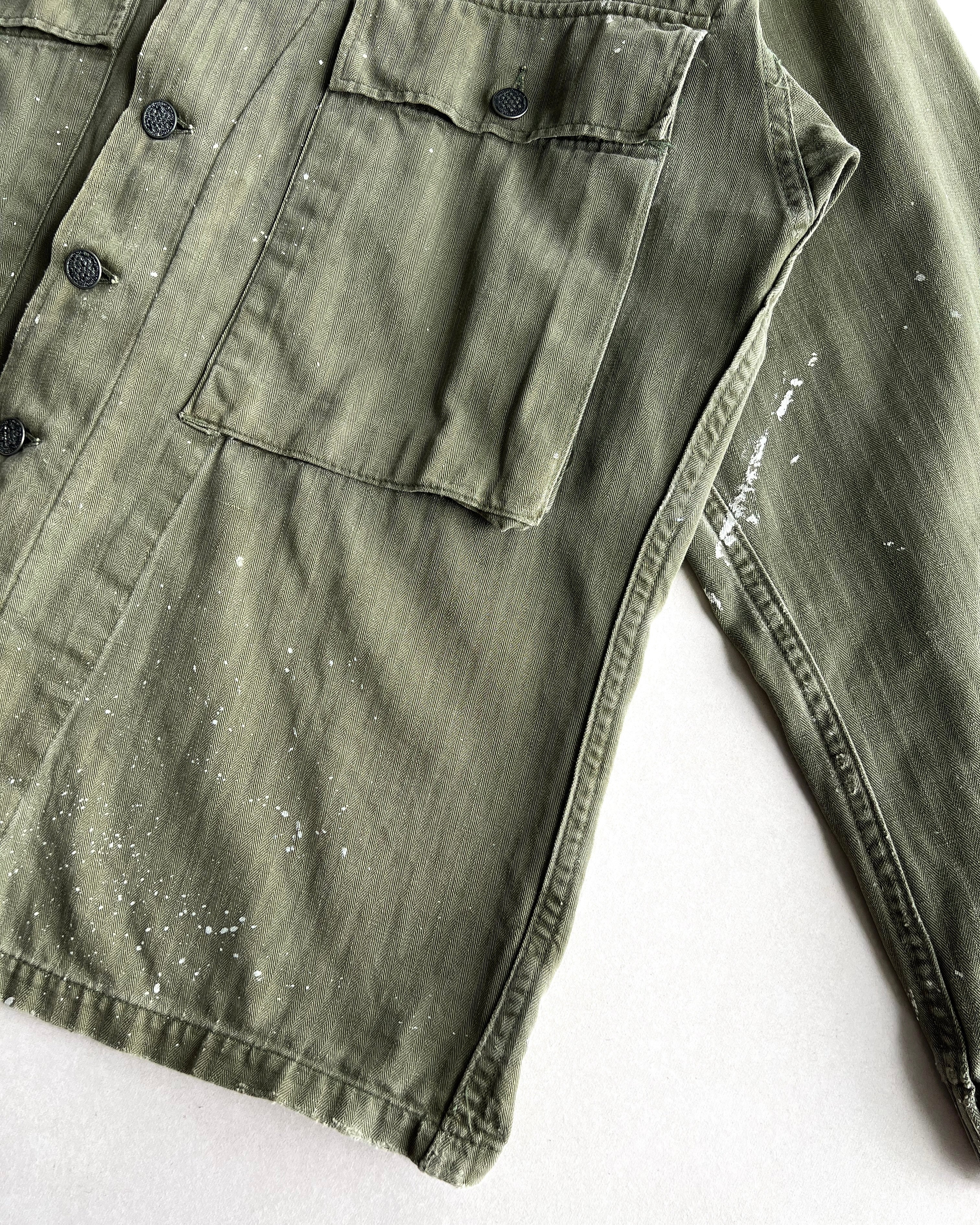 1940S WWII US ARMY HBT 13 STARS M43 JACKET (L)