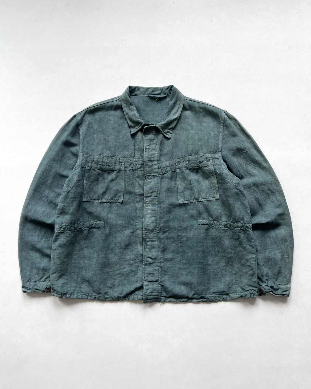 1940S/1950S EUROPE LINEN WORK JACKET (XL)