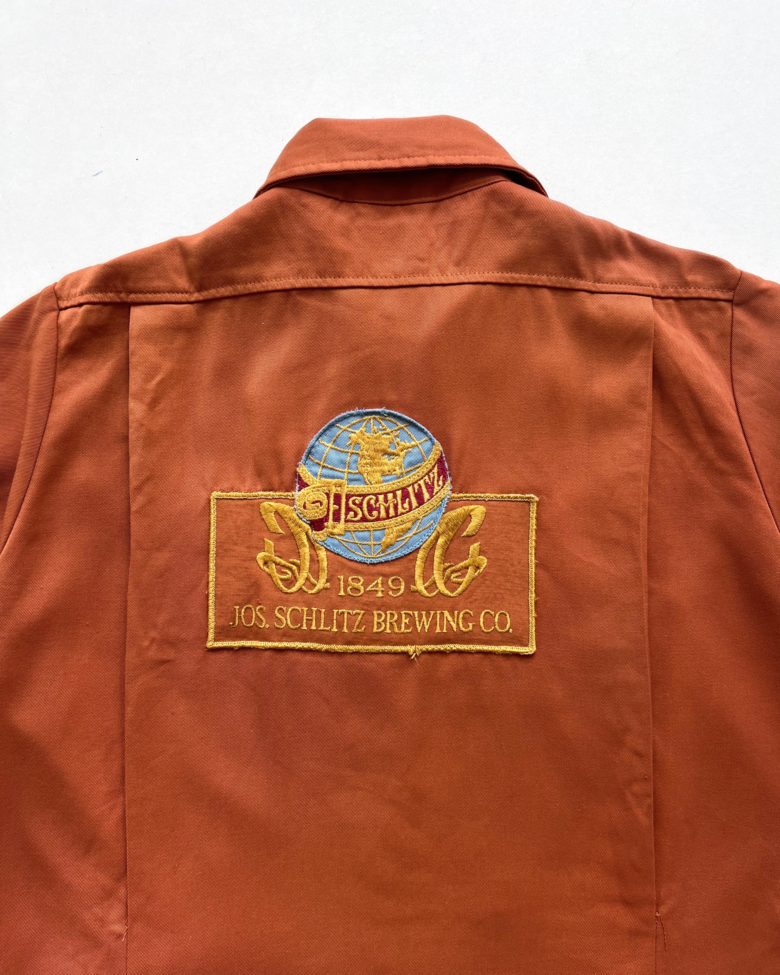 1960S UNITOG 'JOS. SCHLITZ BREWCING CO.' GABARDINE JACKET (L)