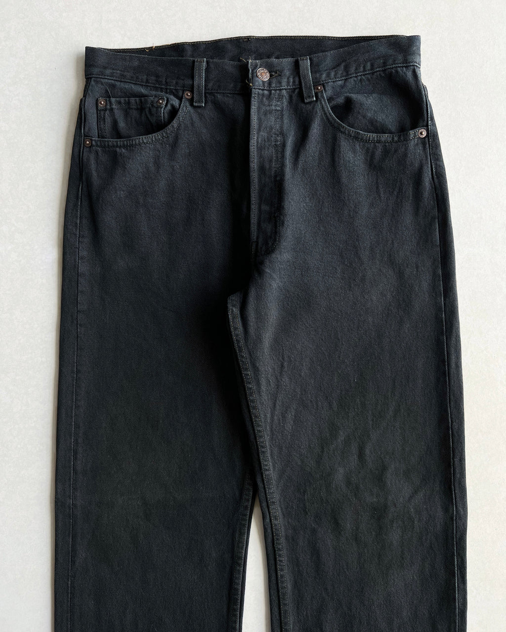 1980S OVERDYED BLACK LEVI'S 501 JEANS (32X29)