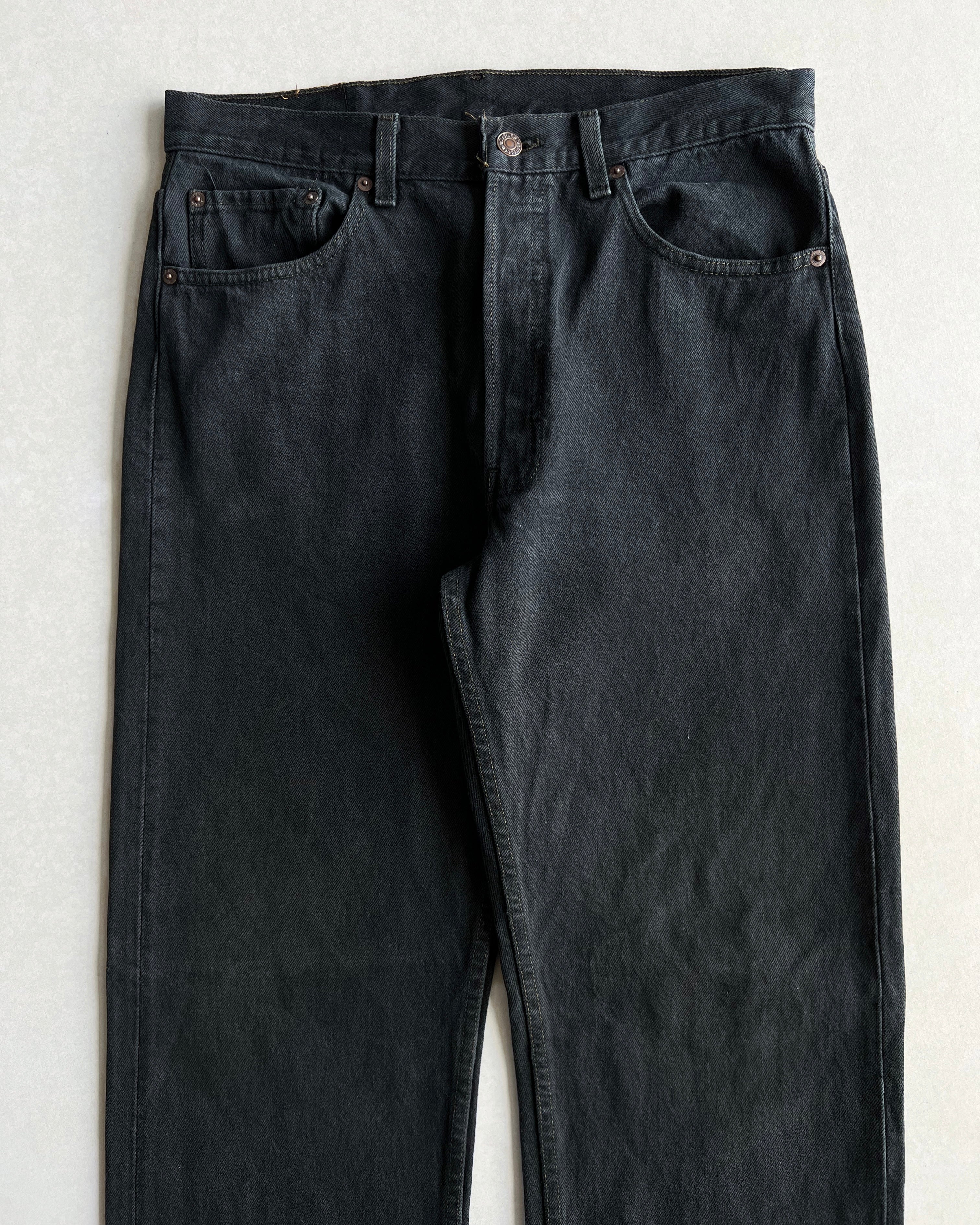 1980S OVERDYED BLACK LEVI'S 501 JEANS (32X29)