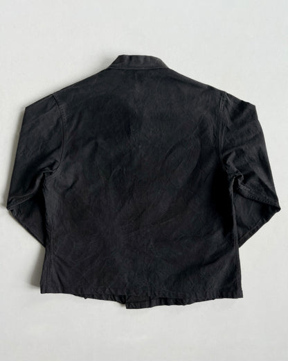 1970S BLACK GERMAN ARMY SHIRT JACKET (L)