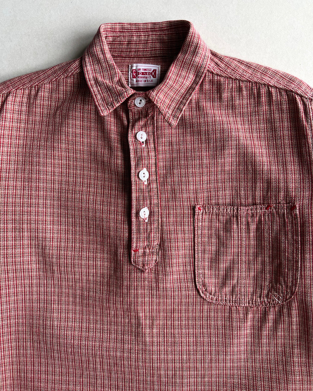 1980S RED NECK SINGLE POCKET WORK SHIRT (M)