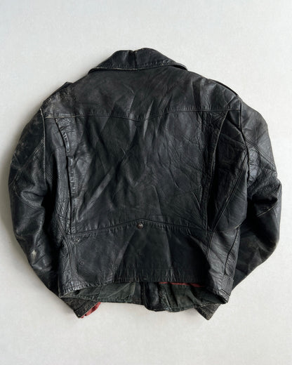 1950S HERCULES SEARS 'D' POCKET HORSEHIDE LEATHER BIKER JACKET (L)