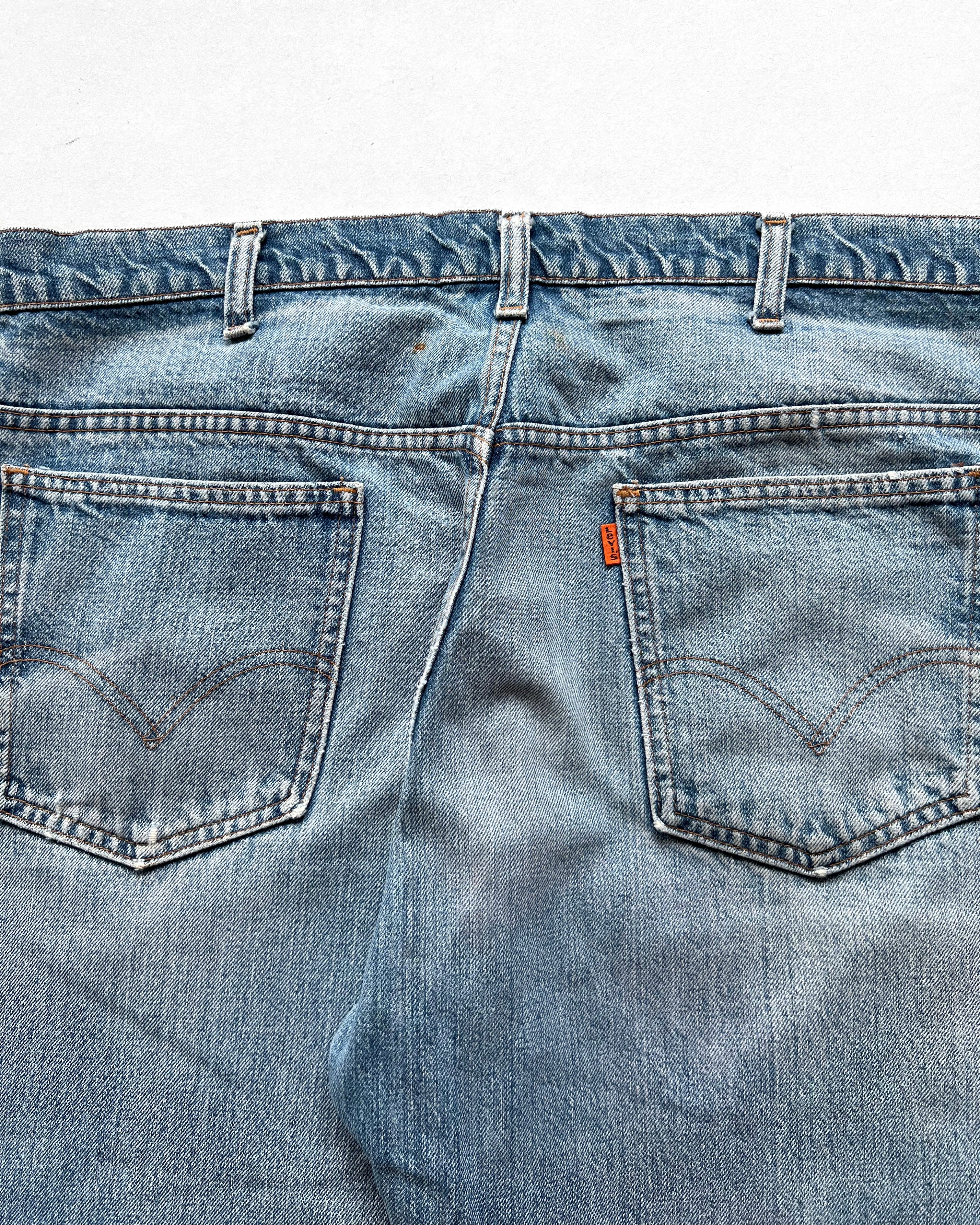 1970S FADED WASHED LEVI'S 646 BOOTCUT JEANS (37)