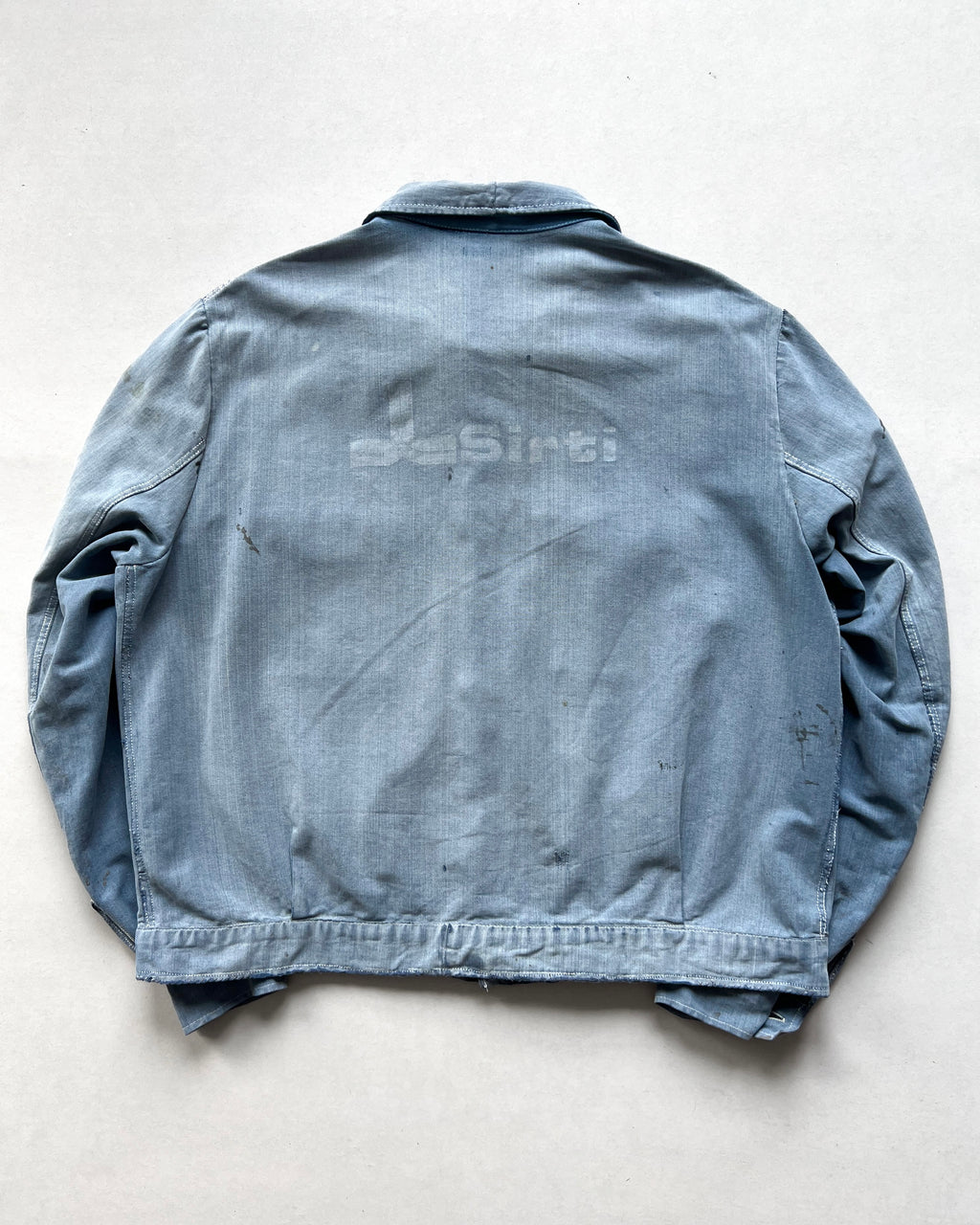 1950S FADED FRENCH WORK DOUBLE POCKET JACKET (XL)