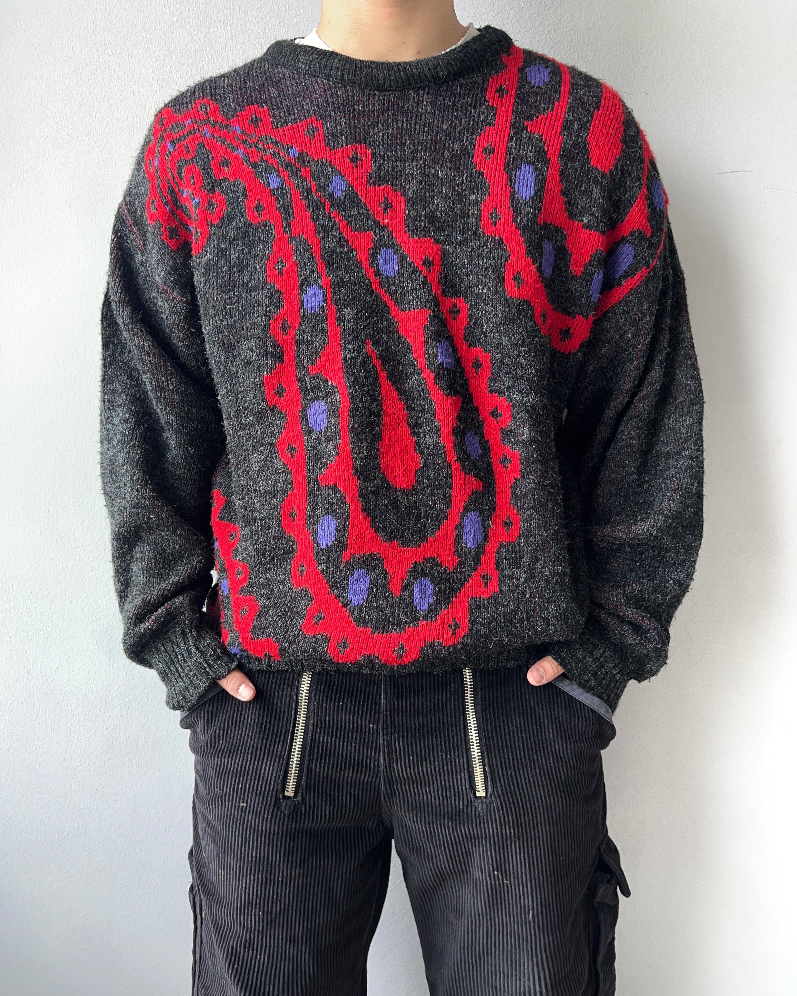 1980S PETER WERTH ACRYLYC KNIT SWEATER (M)