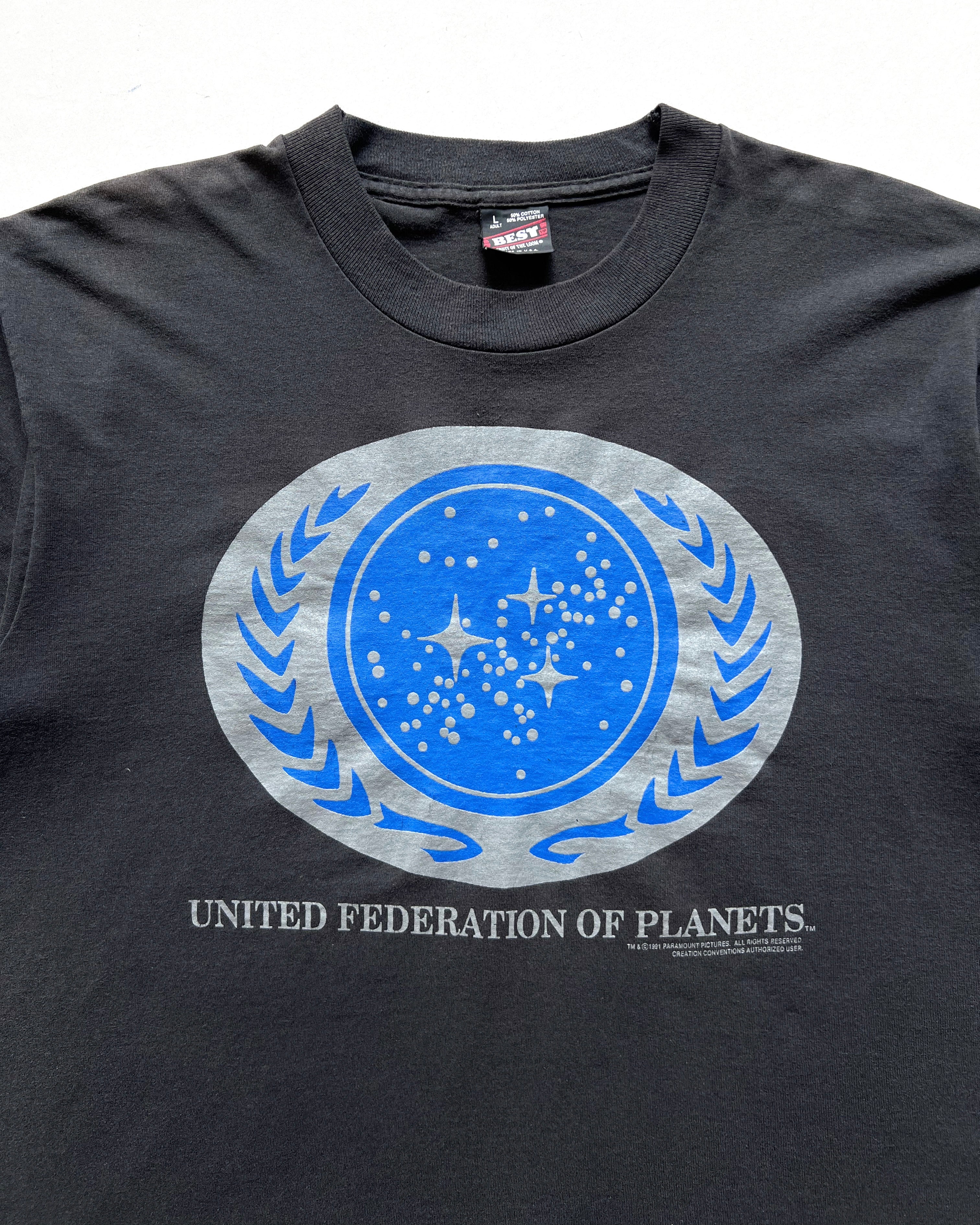 1990S STAR TREK ' UNITED FEDERATION OF PLANETS' TEE (L)