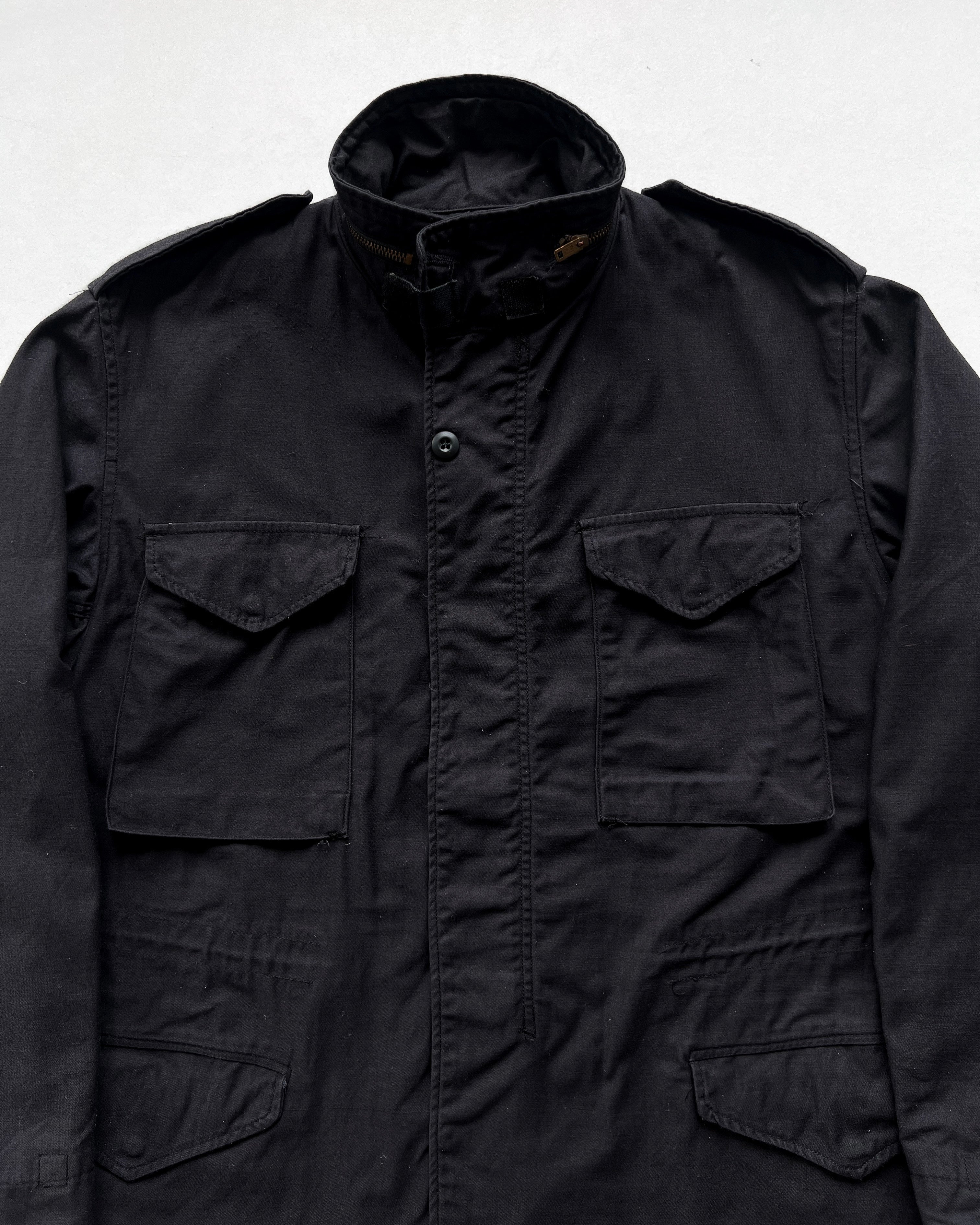 1980S BLACK ALPHA INDUSTRY US ARMY M65 FIELD JACKET (L)