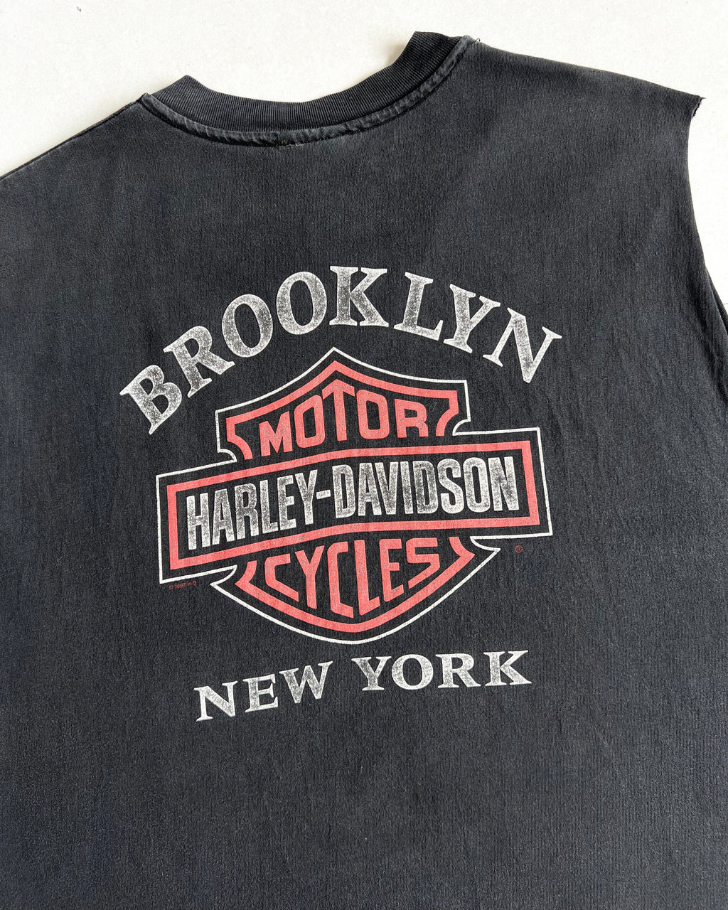 1990S HARLEY DAVIDSON 'BROOKLYN NY' SLEEVELESS TEE (XXL)