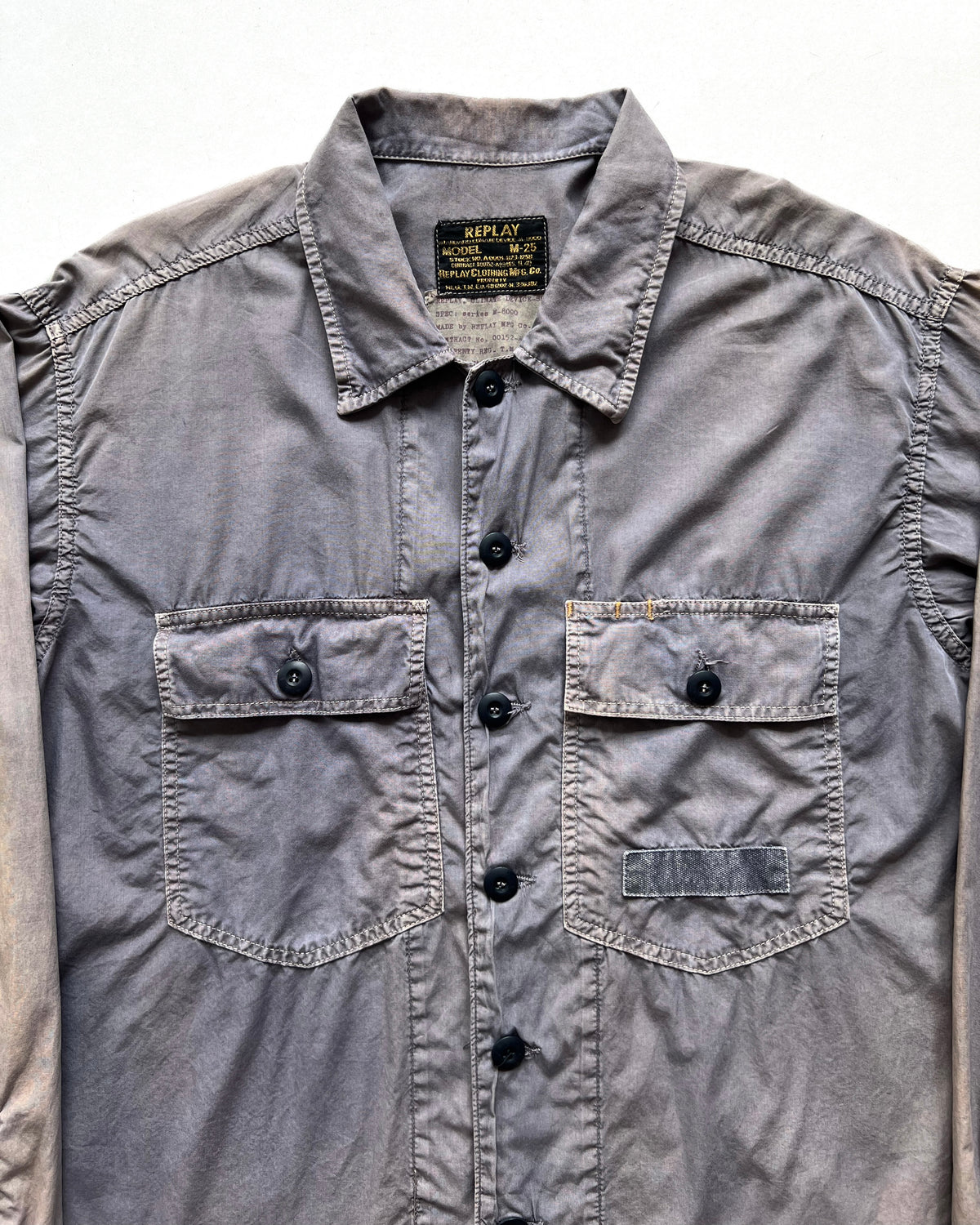 1990S FADED REPLAY CLOTHING MILITARY SHIRT (L)
