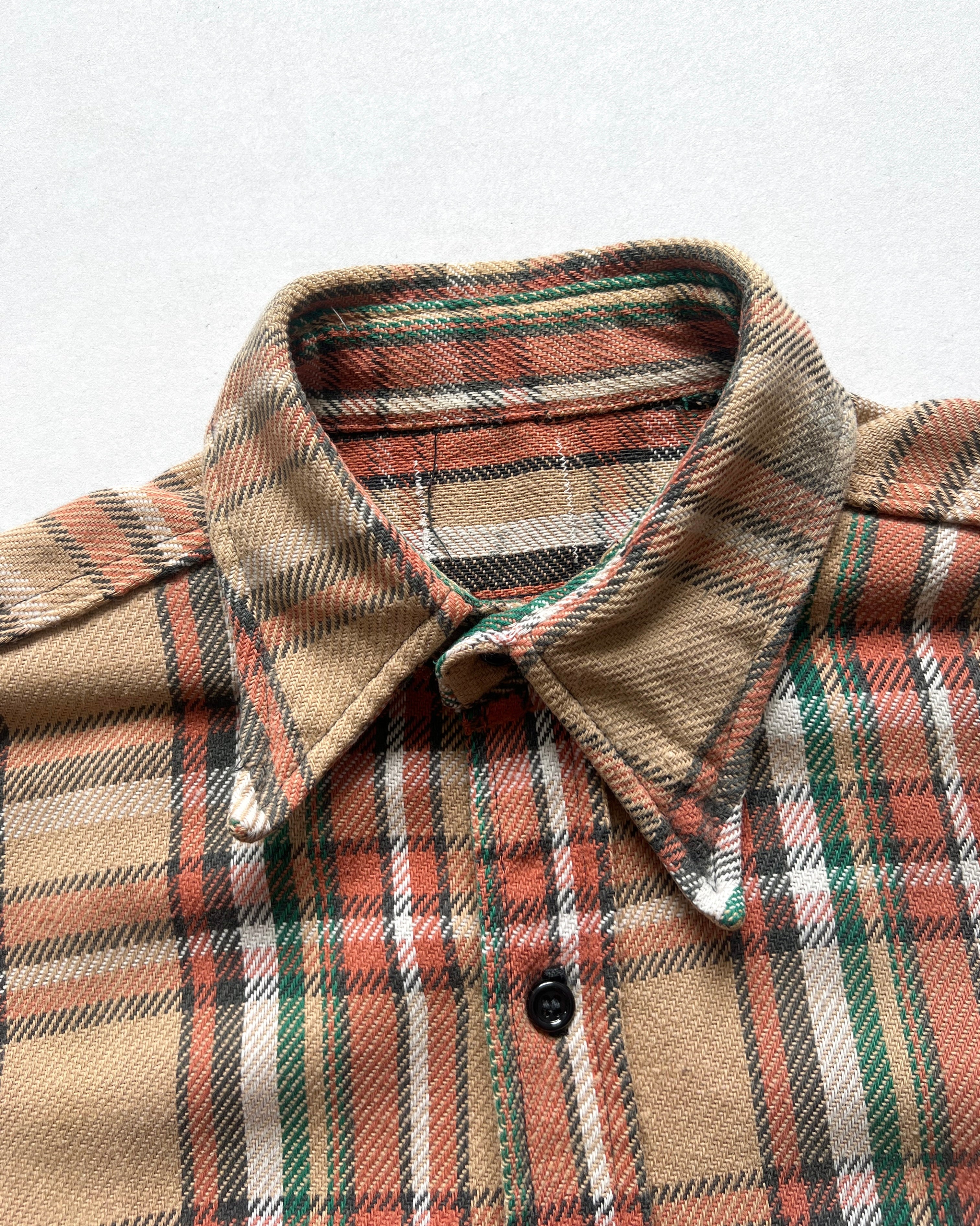 1970S DOUBLE POCKET TARTAN FLANNEL (L)