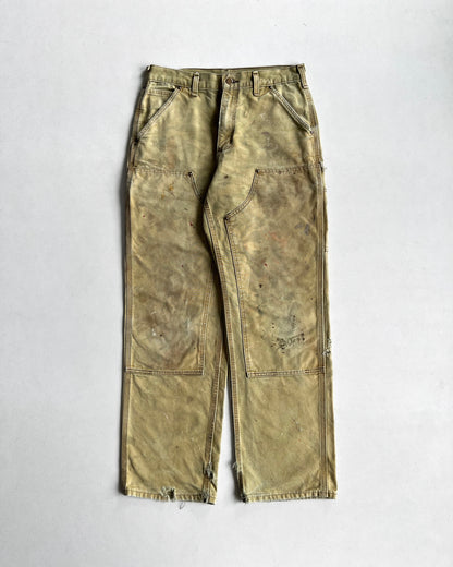 2000S BLEACHED CARHARTT DOUBLE KNEE WORK PANTS (32)