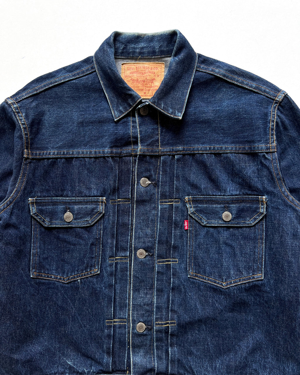 1990S LVC 507 BIG E TYPE II SELVEGE DENIM JACKET (44)