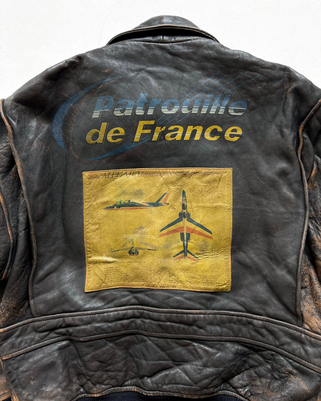 1980S AVIREX 'PATROUILLE DE FRANCE' TYPE G-1 FLIGHT LEATHER JACKET (L)