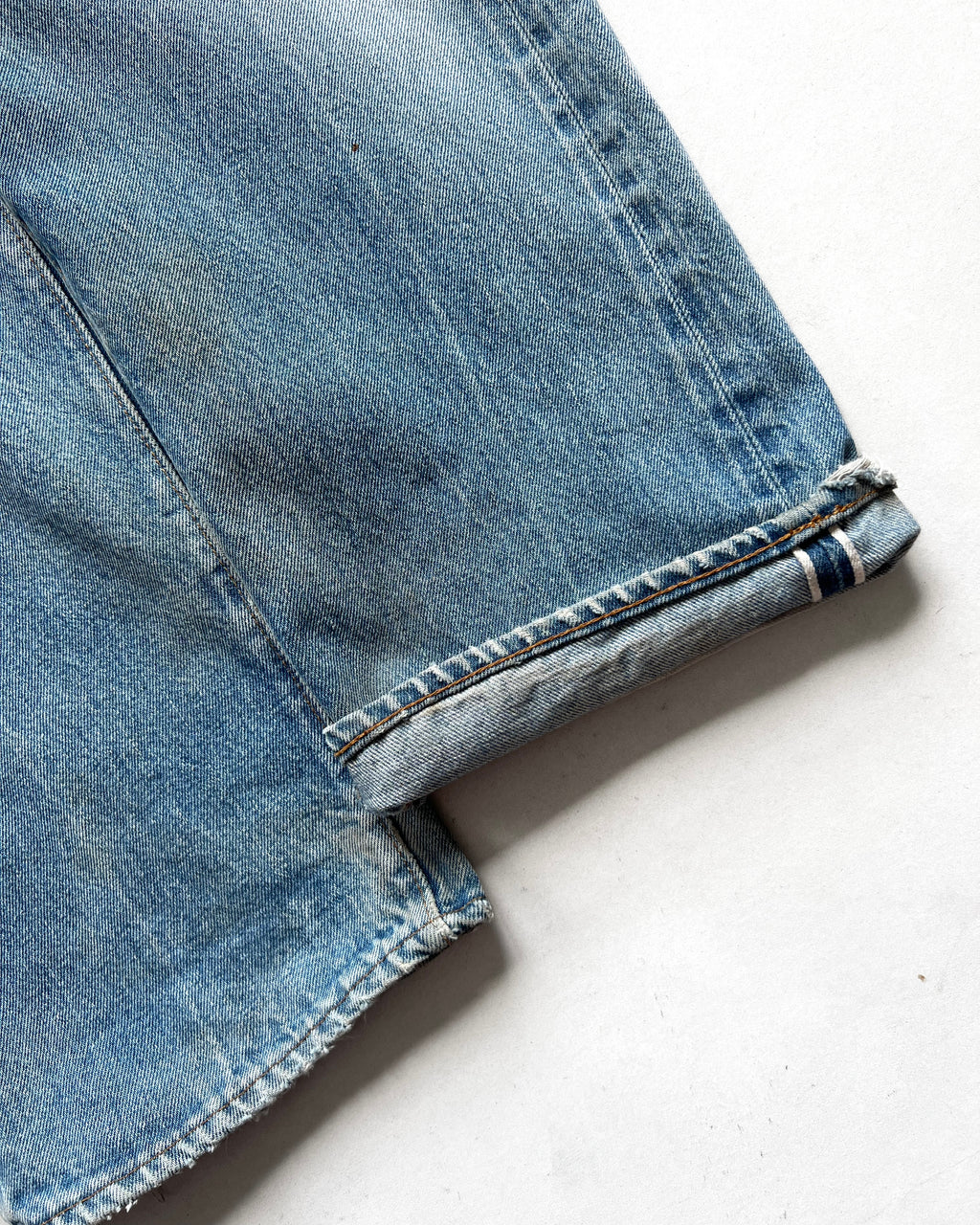1980S LEVI'S 501 REDLINE SELVEDGE REPAIRED JEANS (36)