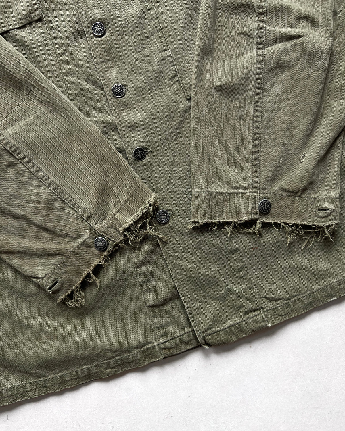1940S WWII US ARMY 13 STARS M43 HBT JACKET (40R)