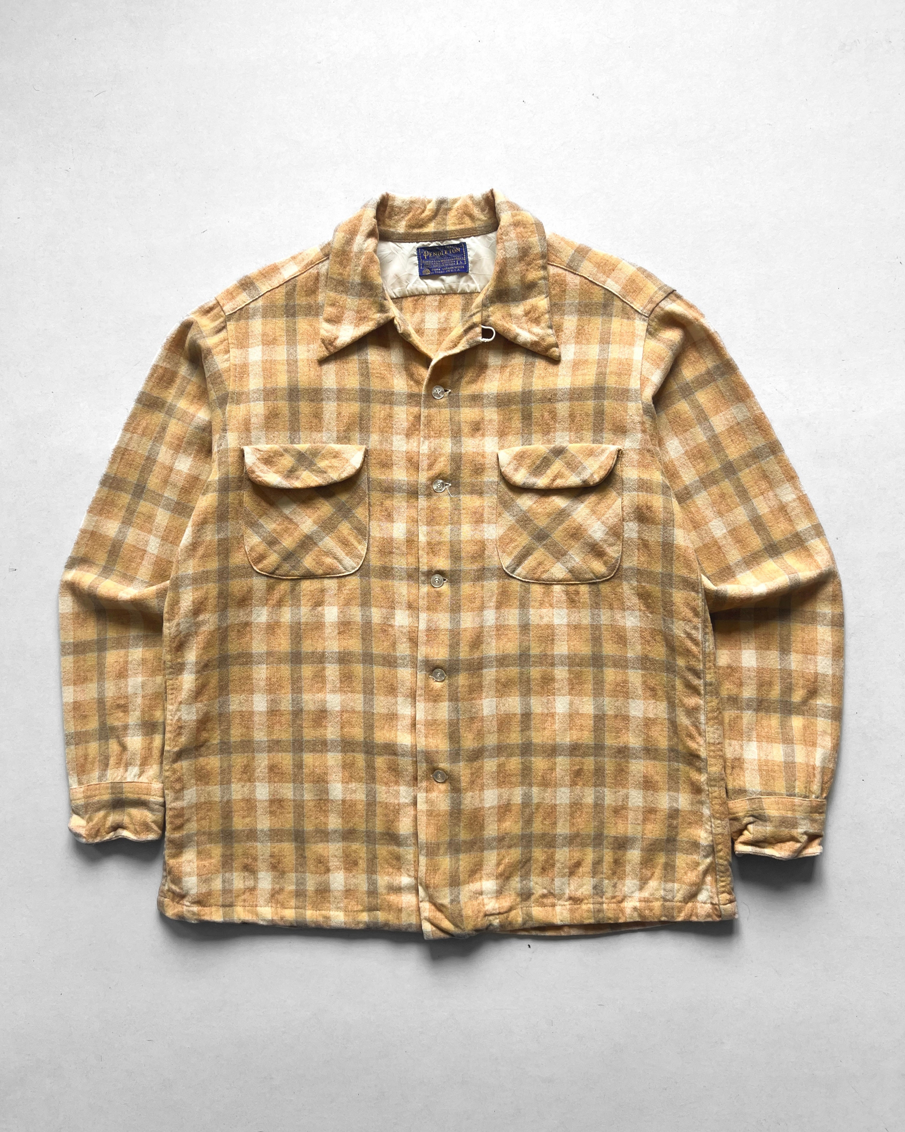 1960S PENDLETON FLAP POCKET WOOL FLANNEL (L)