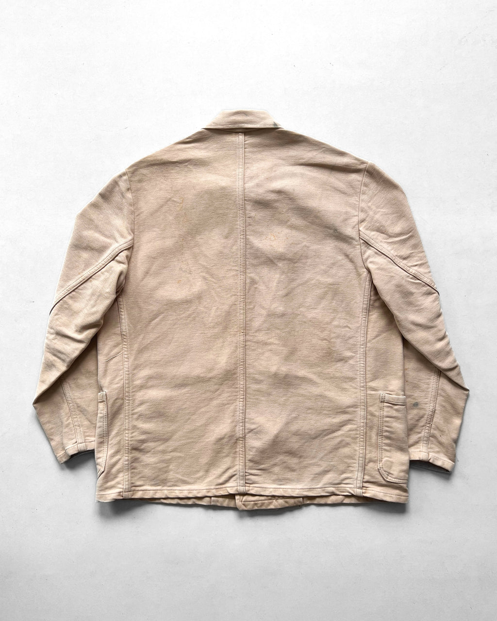 1970S GERMAN MOLESKIN DOUBLE BREASTED WORK JACKET (L)