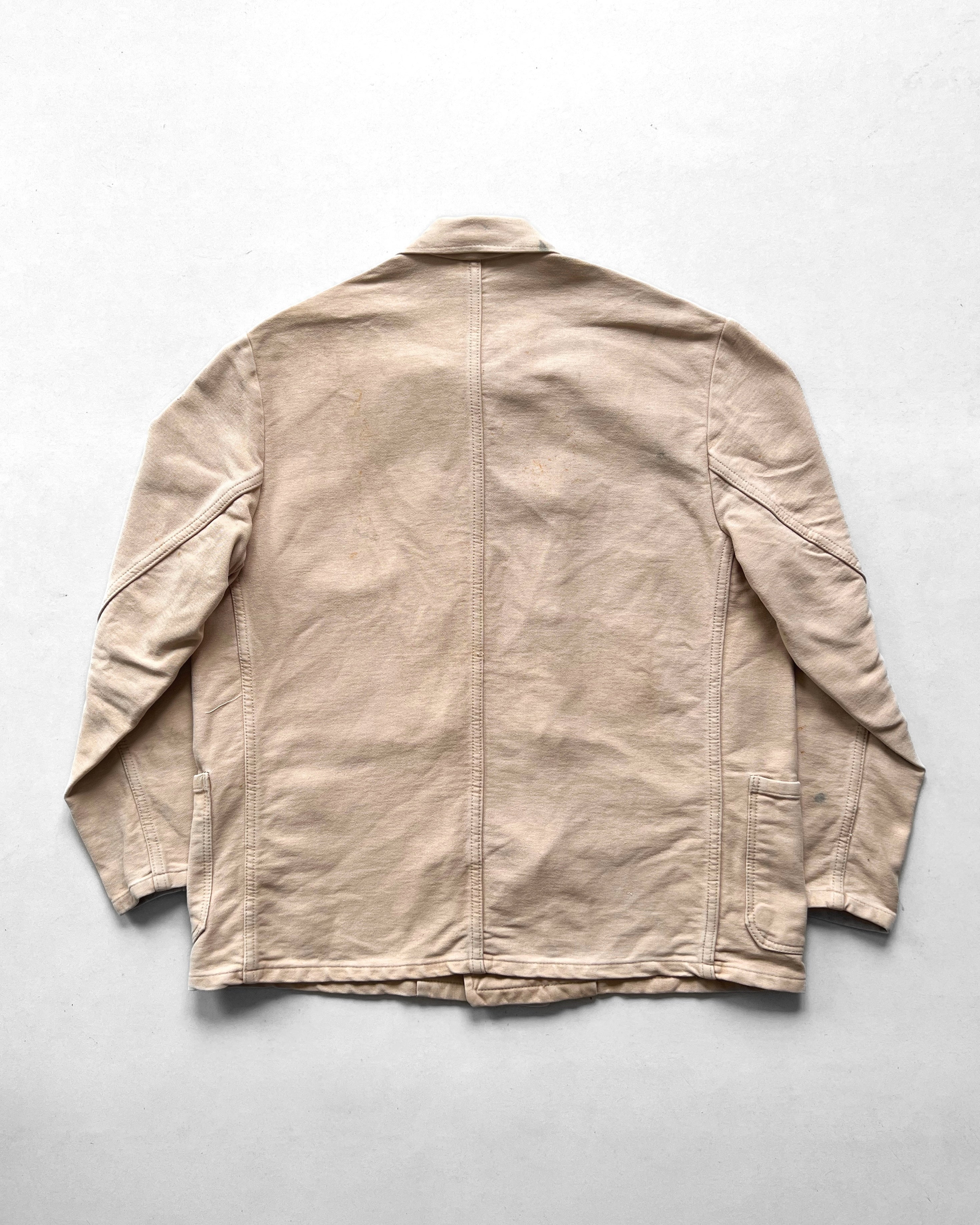 1970S GERMAN MOLESKIN DOUBLE BREASTED WORK JACKET (L)