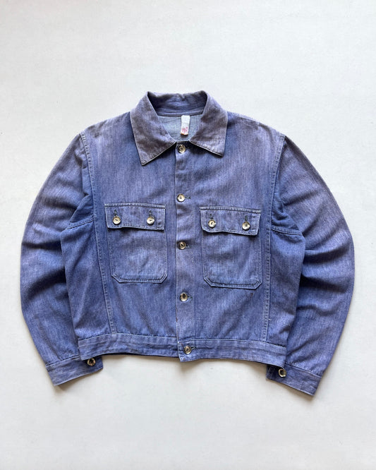 1960S SUN FADED GERMAN WORK JACKET (M)