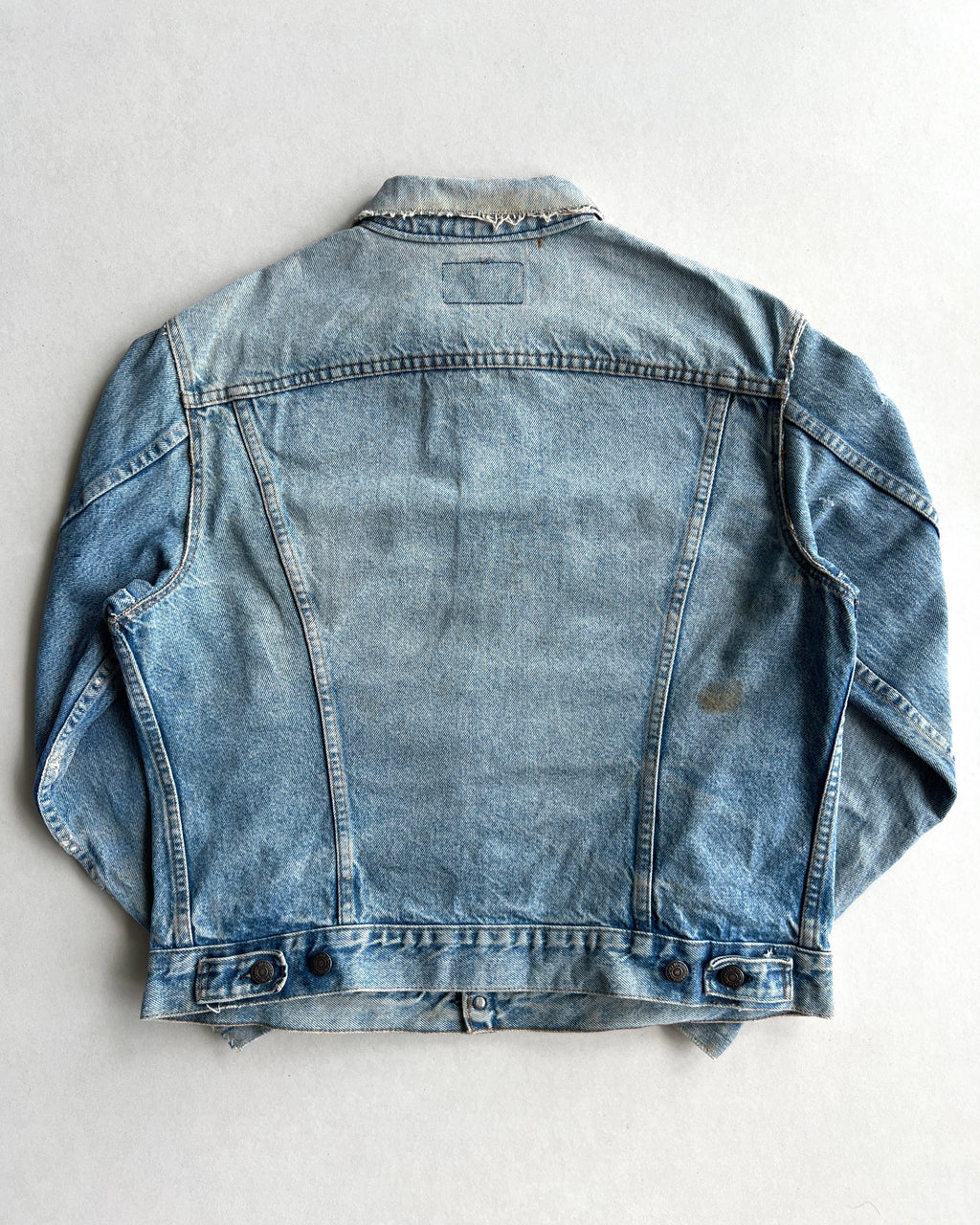 1980S FADED WASHED LEVI'S TYPE III DENIM JACKET (L)