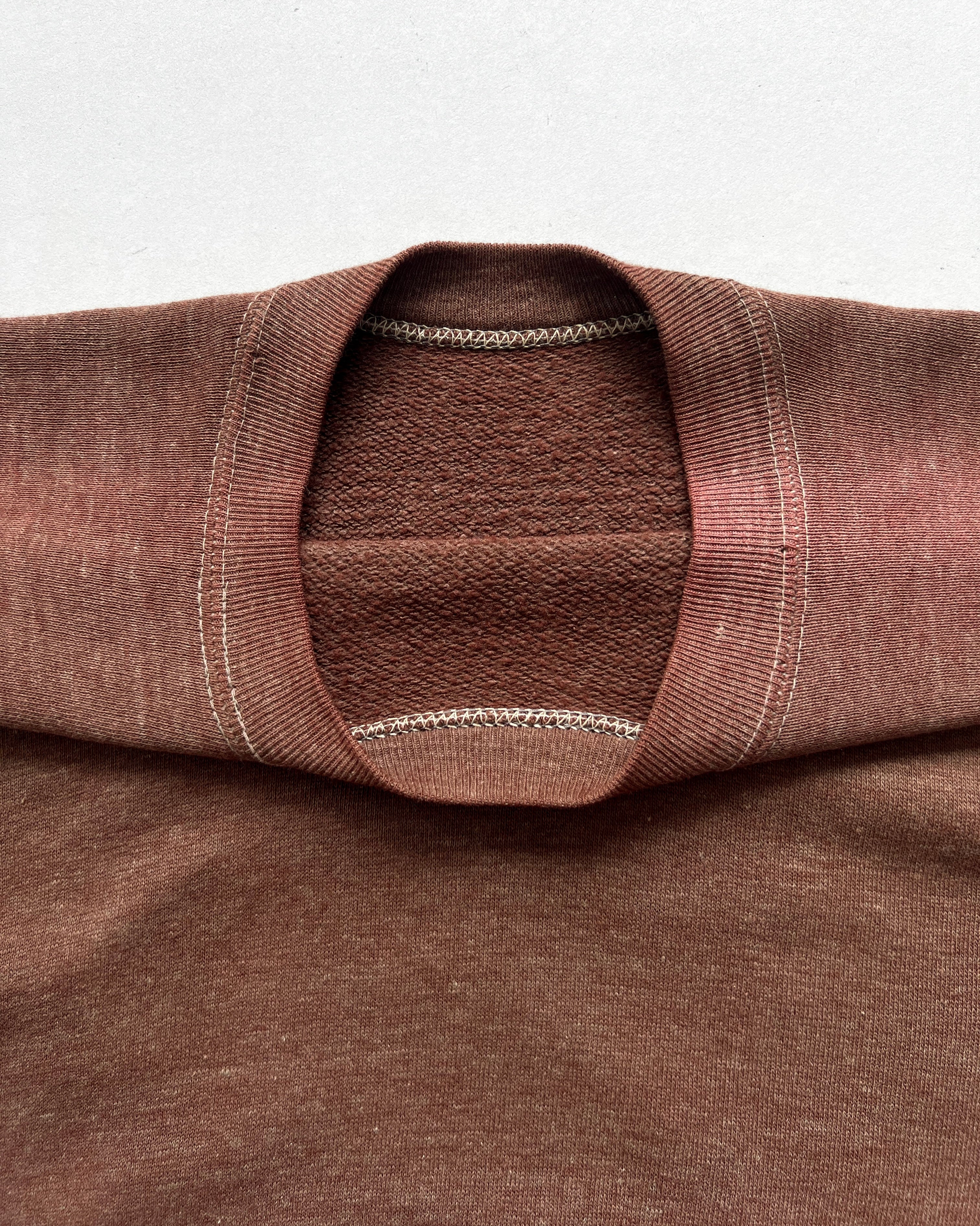 1970S BROWN SHORTSLEEVES RAGLAN SWEATSHIRT (L)
