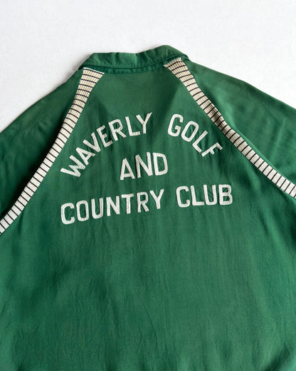 1950S RAYON 'WAVERLY GOLF AND COUNTRY CLUB' RAGLAN SHIRT (XL)