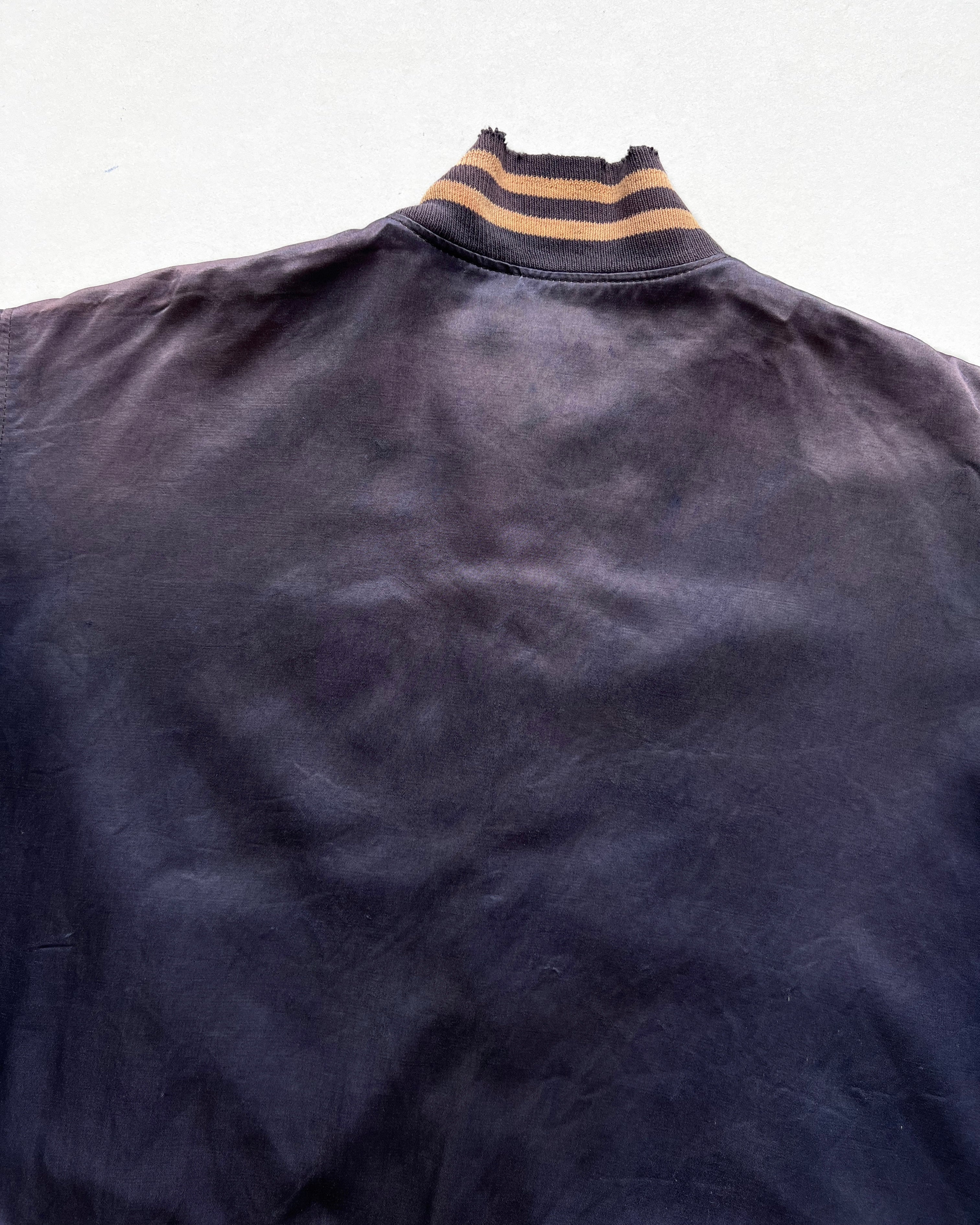 1950S FADED DICK FISCHER 'CANISUS HIGH SCHOOL' SATIN JACKET (L)