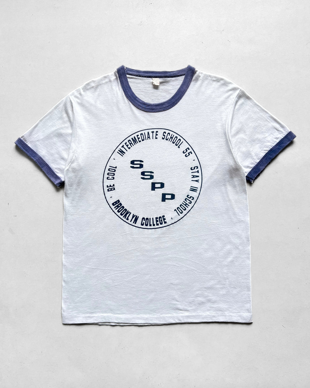 1980S 'SSPP BROOKLYN COLLEGE' RINGER TEE (L)