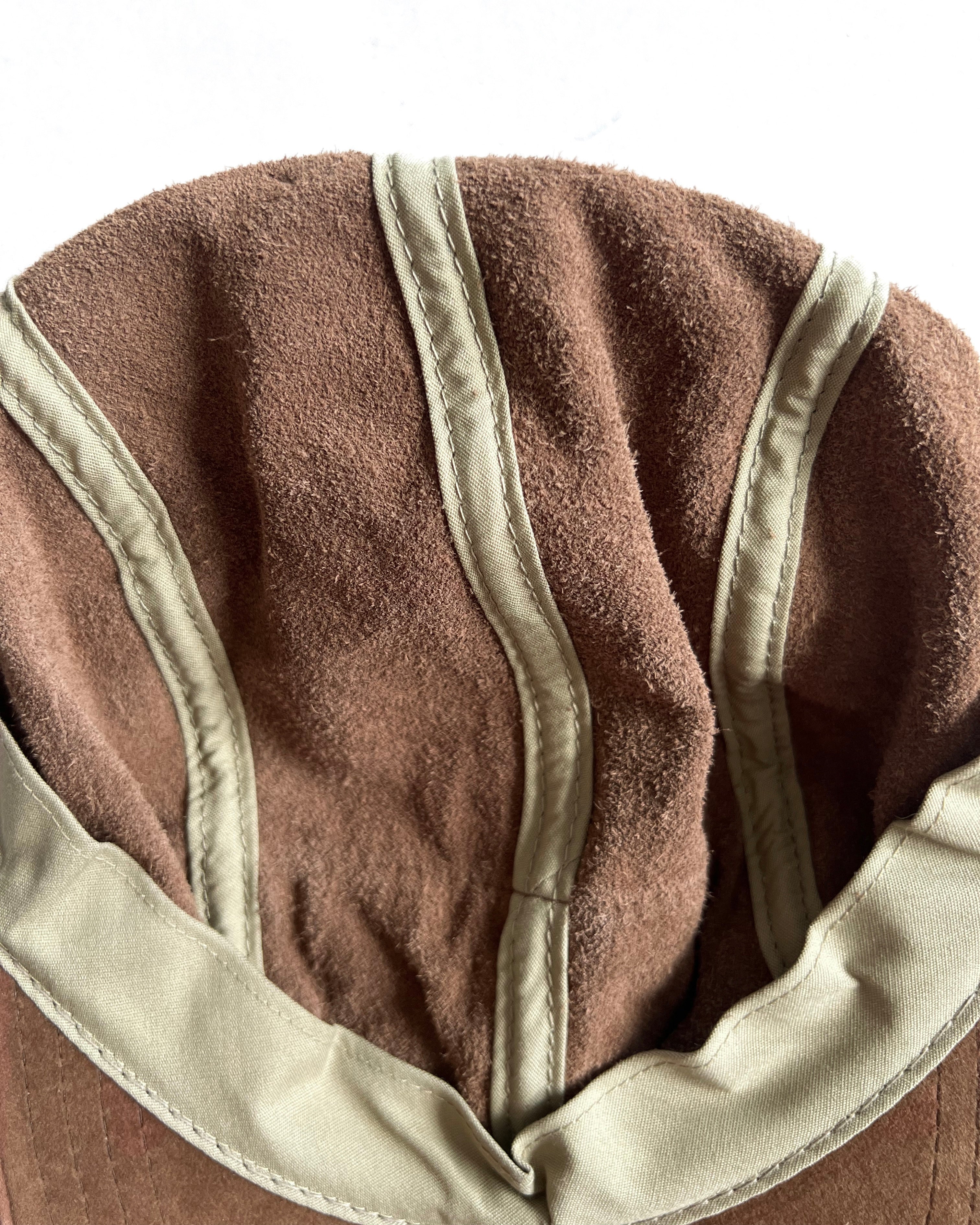 1980S L.L BEAN SUEDE LEATHER CAP (L/XL)