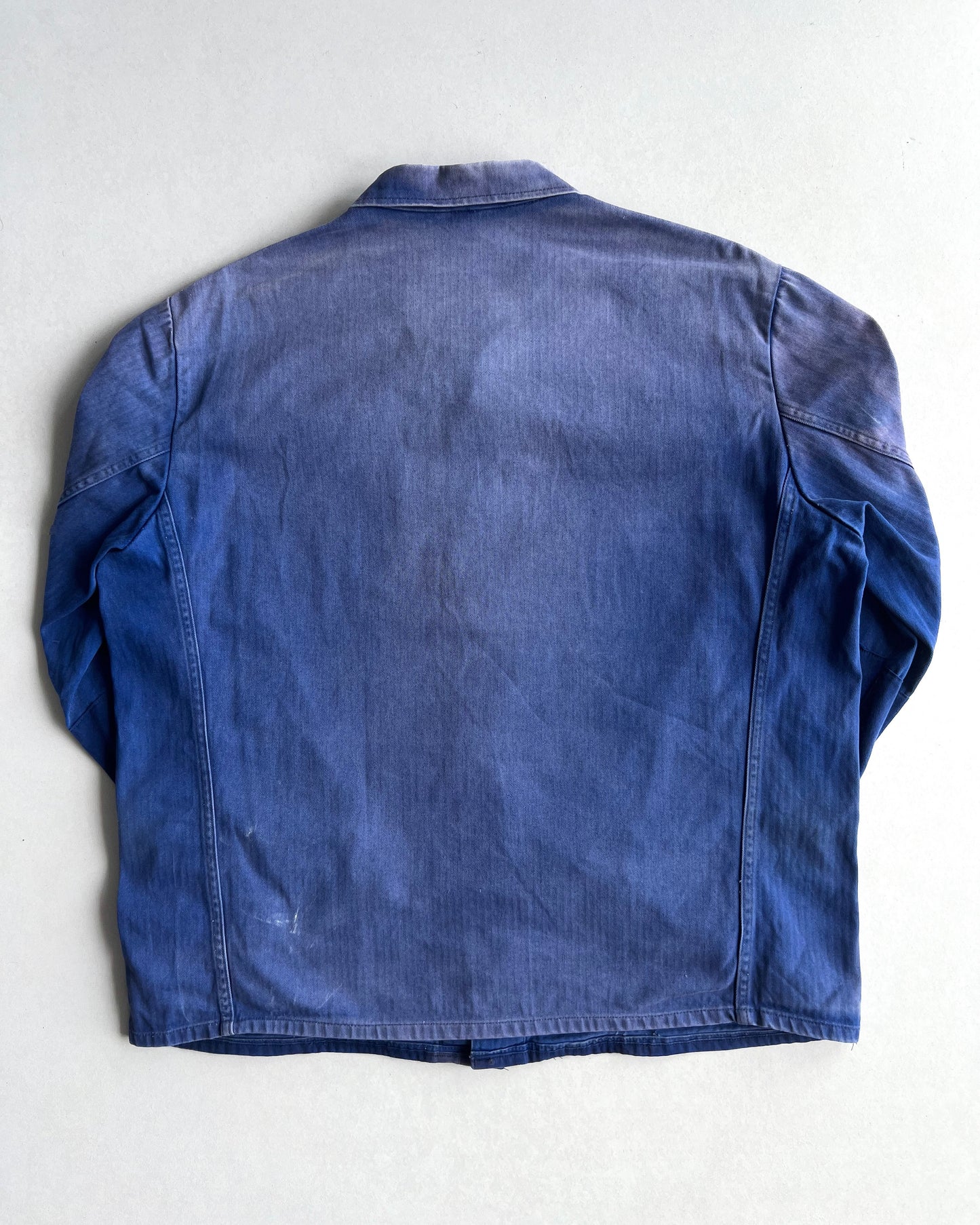 1960S REPAIRED HBT FRENCH WORK CHORE JACKET (L)