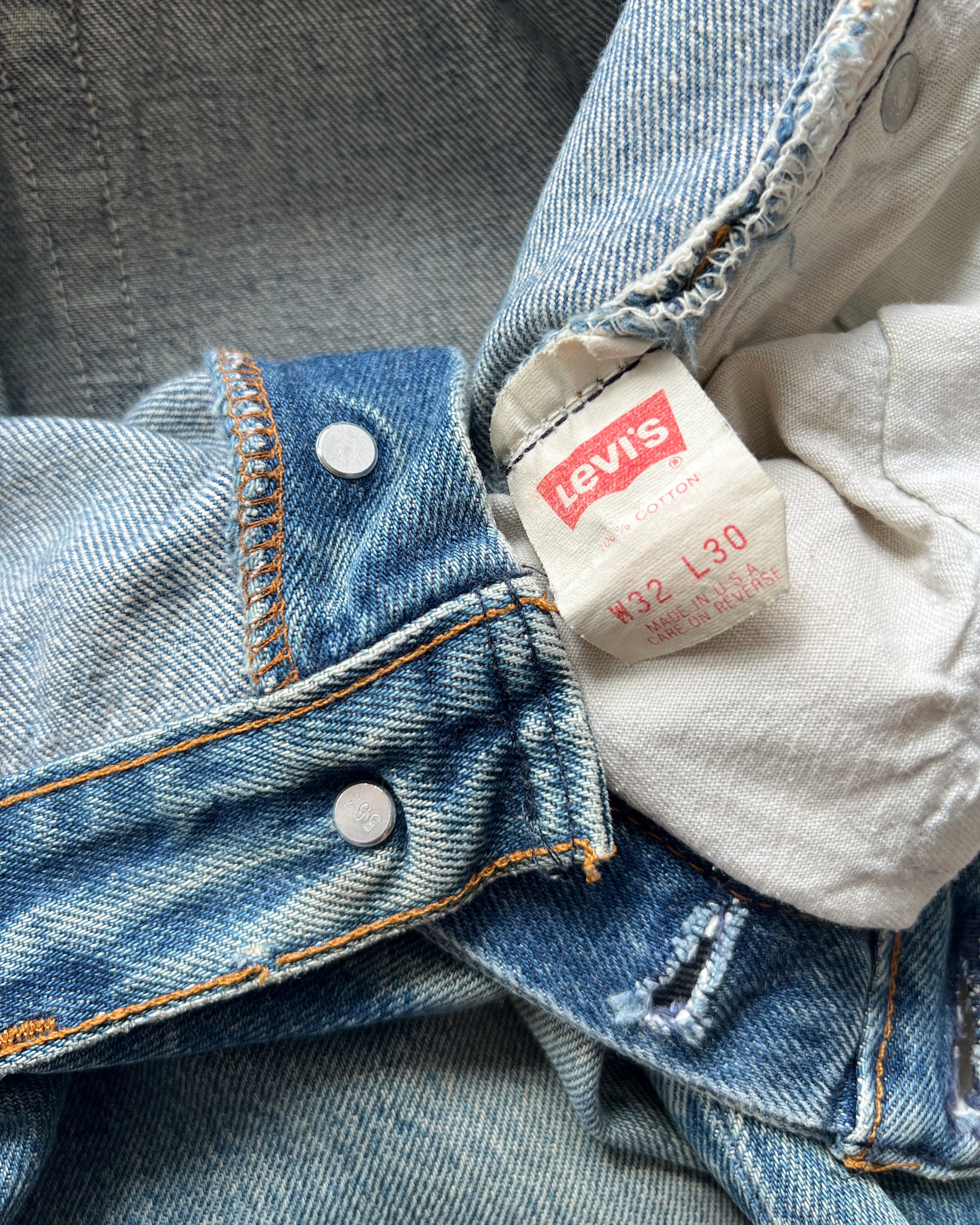 1980S FADED LEVI'S 501 JEANS (32)